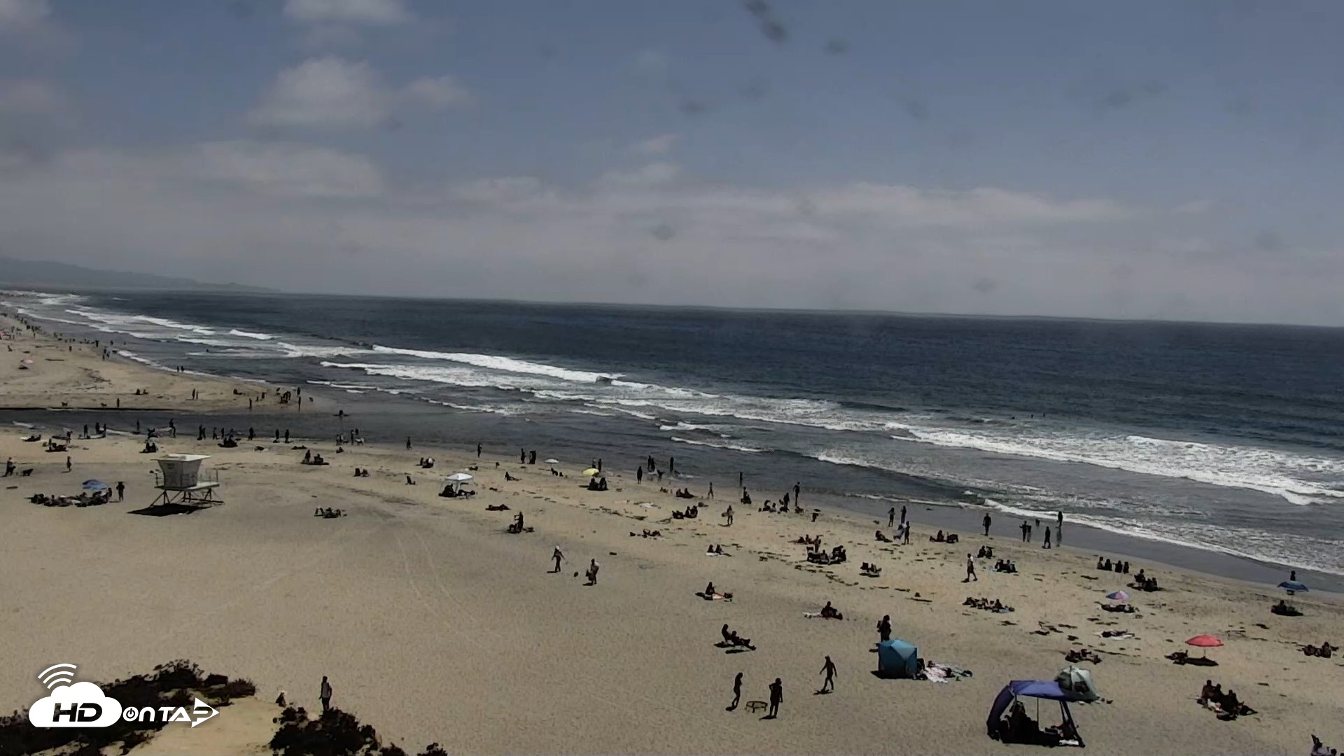 Snapshot of Del Mar Beach North Live Webcam taken May 9, 2026, 2:25pm PDT