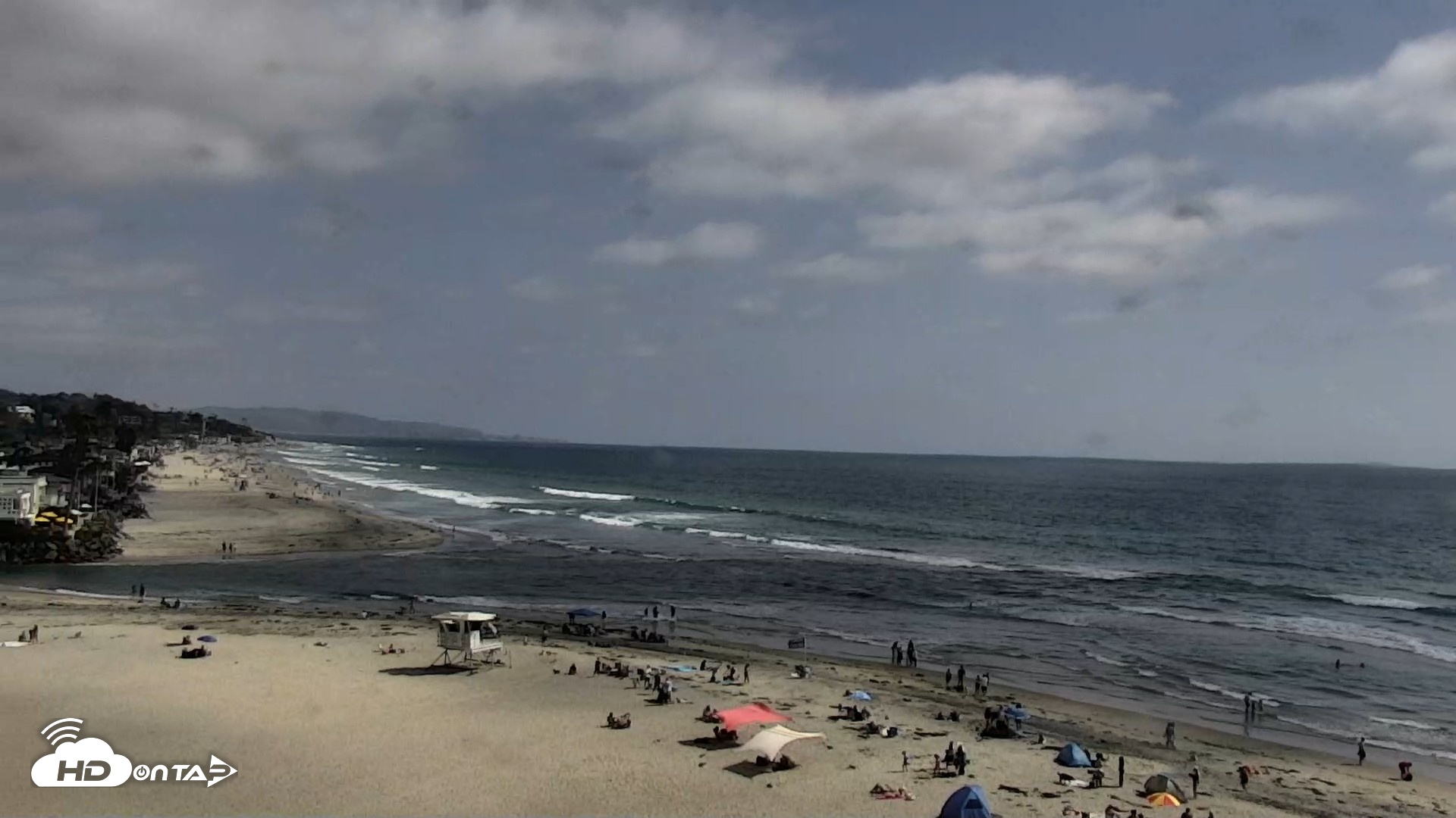 Snapshot of Del Mar Beach North Live Webcam taken May 23, 2026, 3:58pm PDT