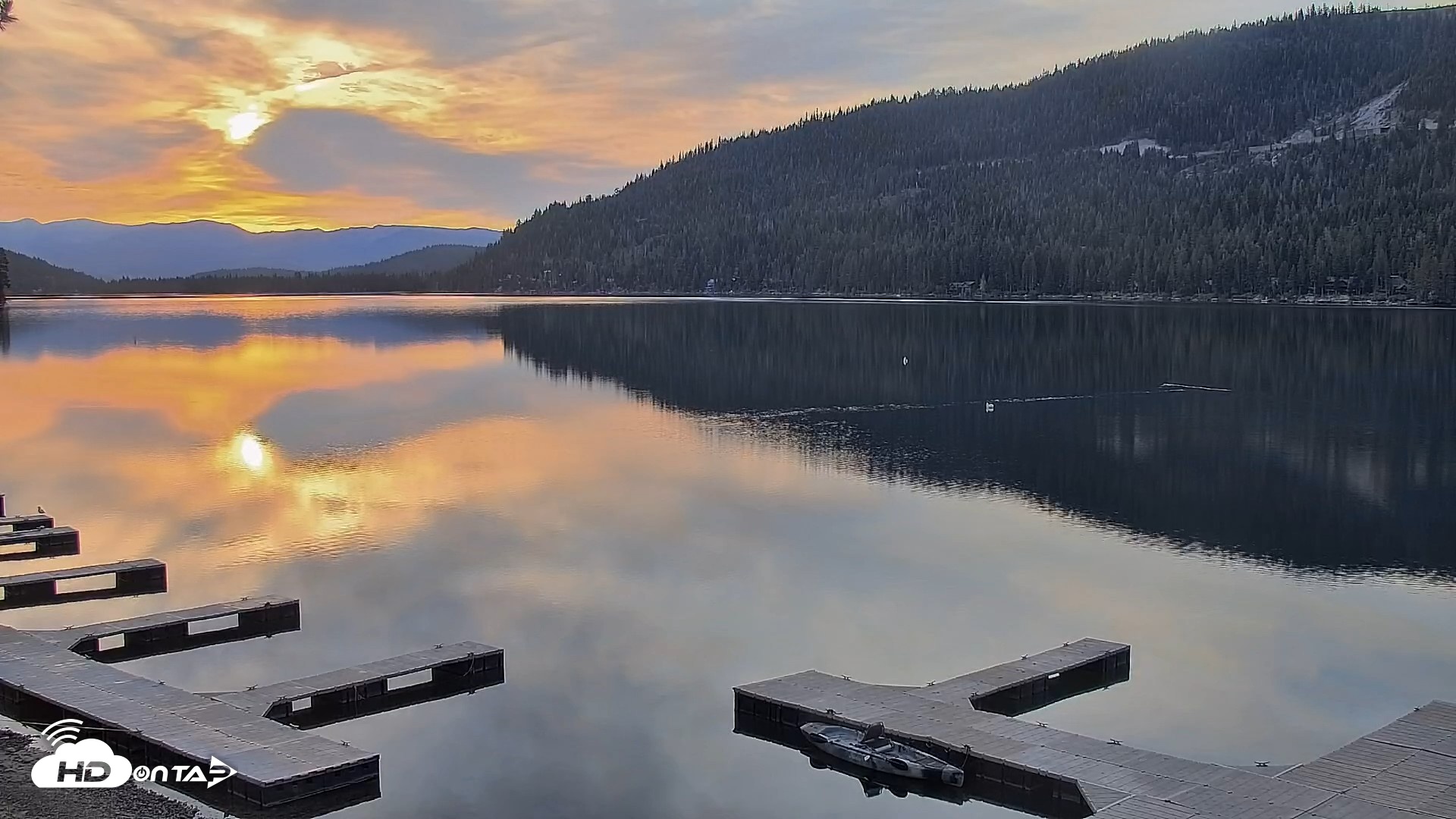Snapshot of Donner Lake and Village Live Webcam taken Sep 20, 2026, 7:21am PDT