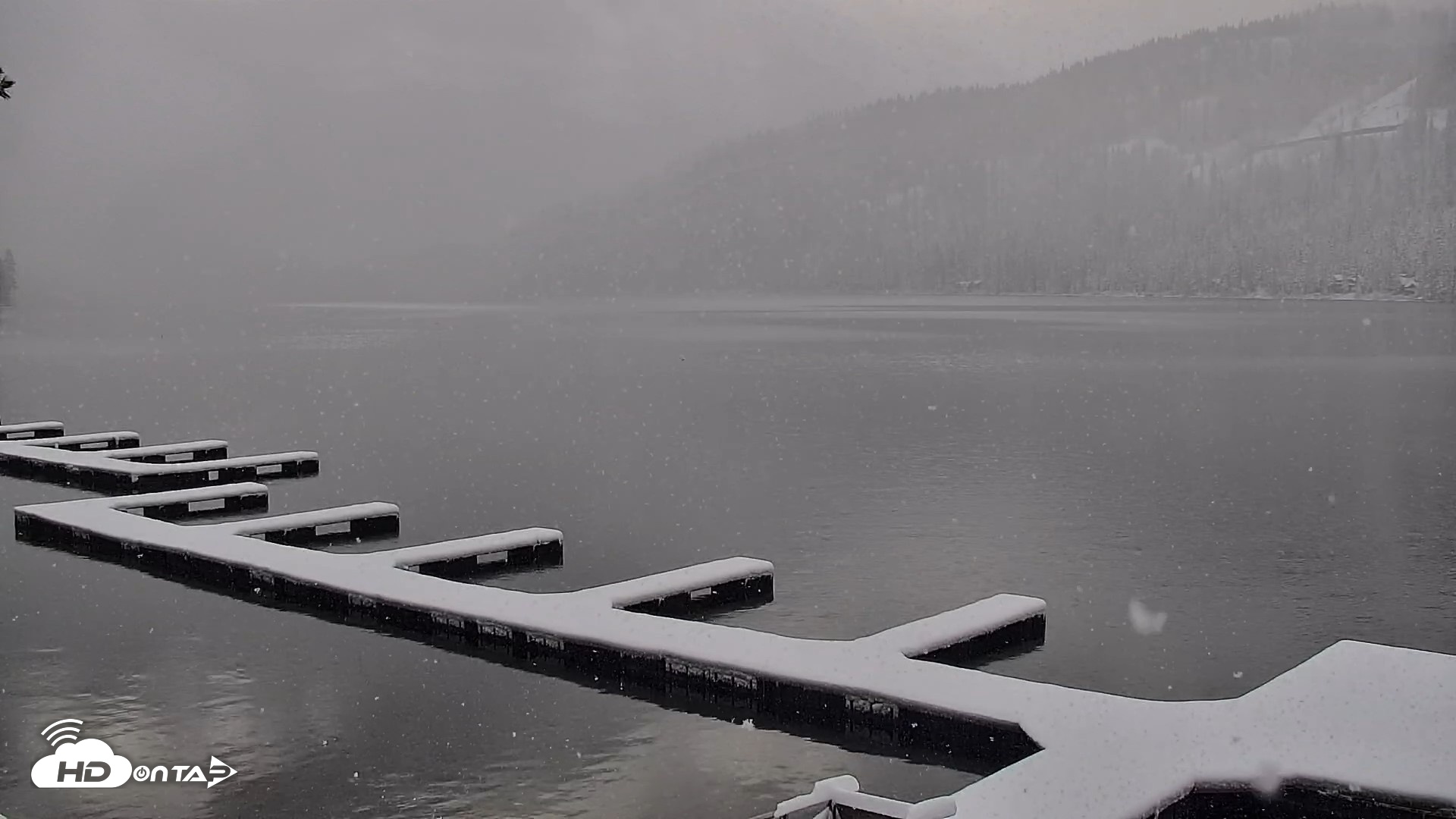 Snapshot of Donner Lake and Village Live Webcam taken Apr 12, 2026, 8:38am PDT