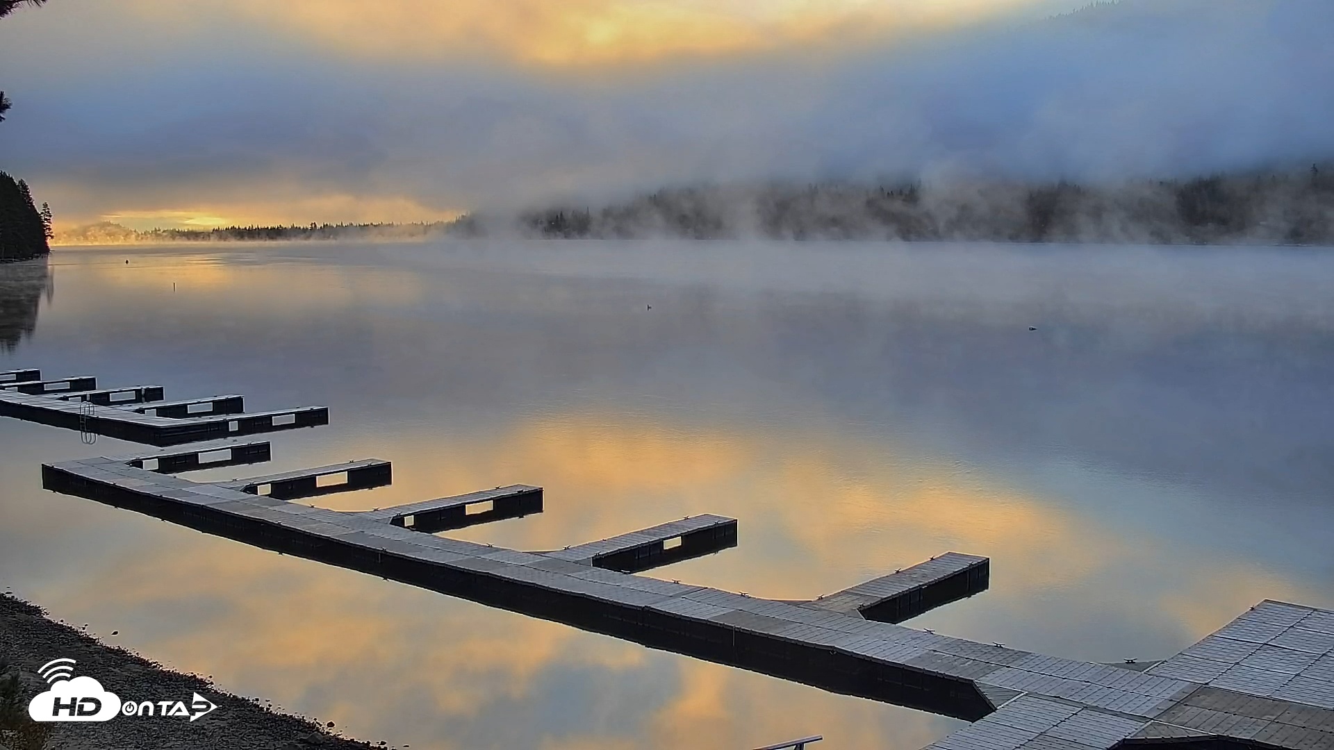 Snapshot of Donner Lake and Village Live Webcam taken Oct 18, 2025, 7:39am PDT
