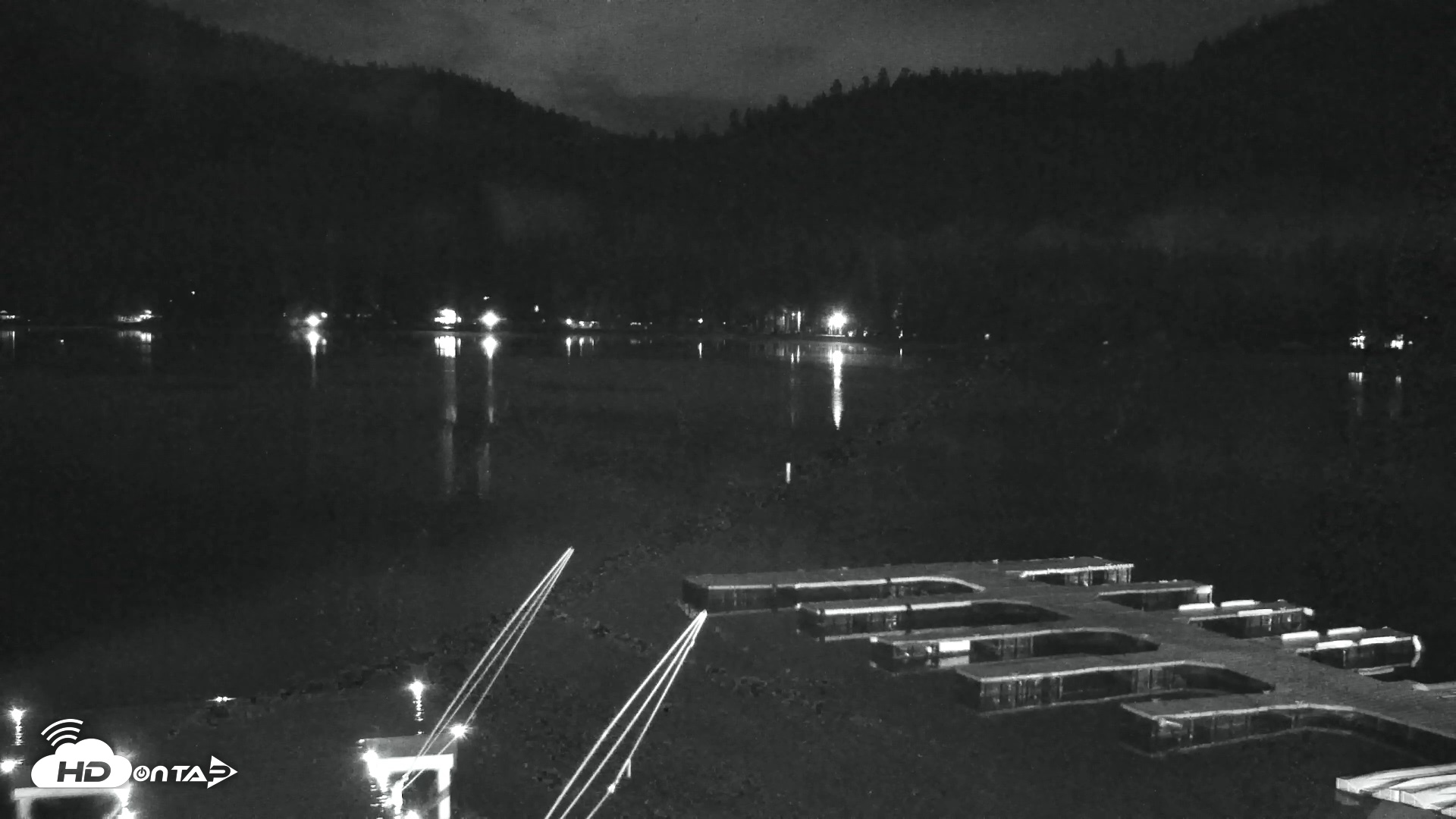 Snapshot of Donner Lake and Village Live Webcam taken Oct 21, 2026, 8:48pm PDT
