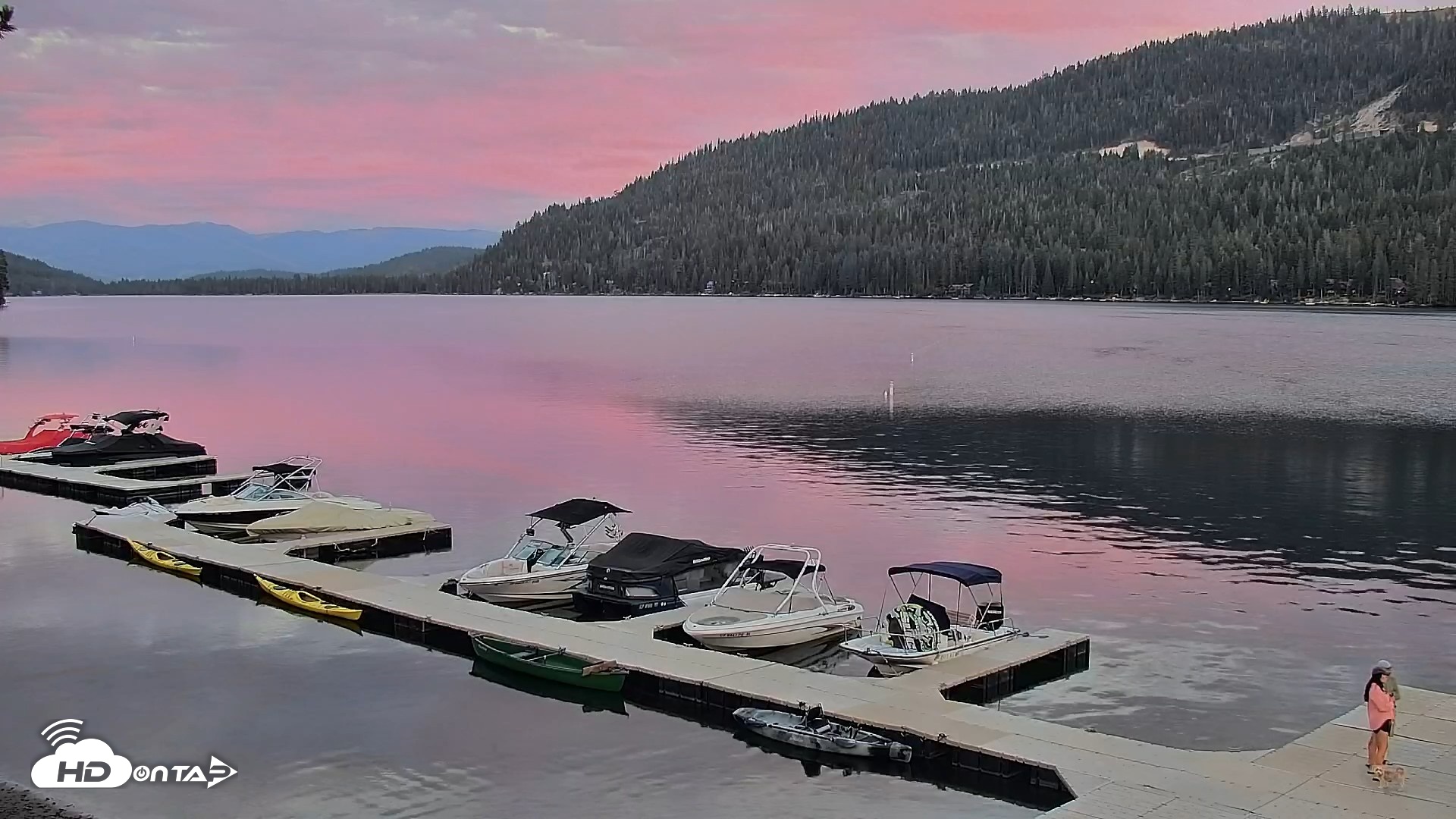 Snapshot of Donner Lake and Village Live Webcam taken Aug 28, 2026, 7:42pm PDT