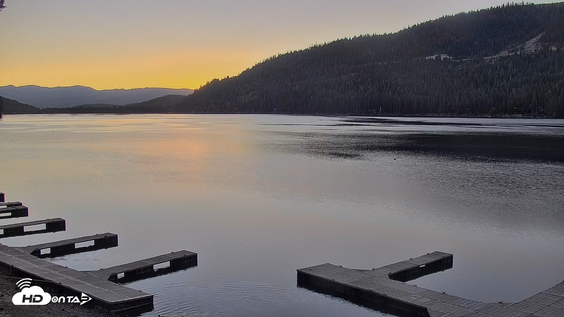 Snapshot of Donner Lake and Village Live Webcam taken Oct 19, 2026, 7:17am PDT
