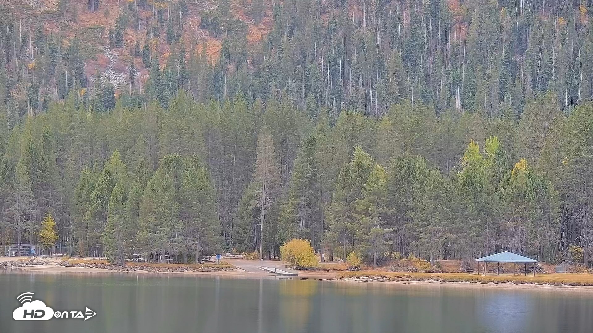 Snapshot of Donner Lake and Village Live Webcam taken Oct 21, 2026, 11:45am PDT