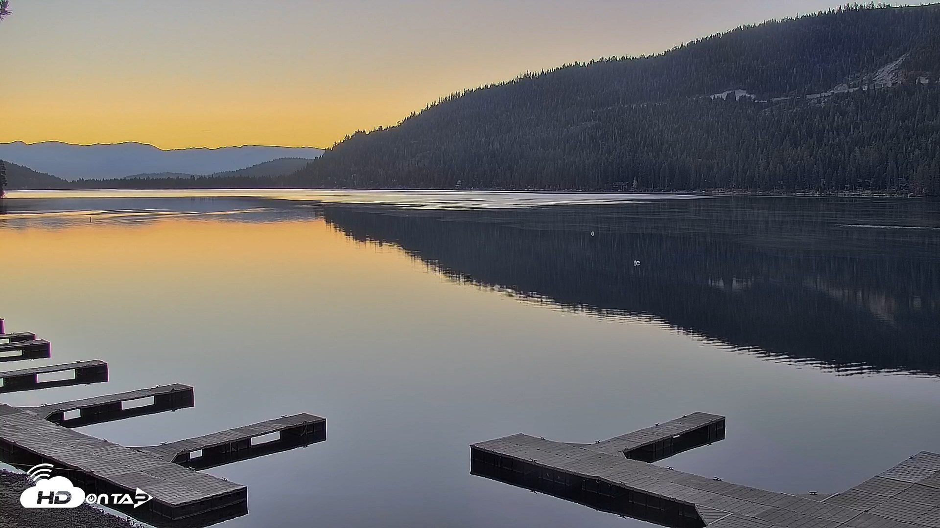 Snapshot of Donner Lake and Village Live Webcam taken Sep 23, 2026, 6:45am PDT
