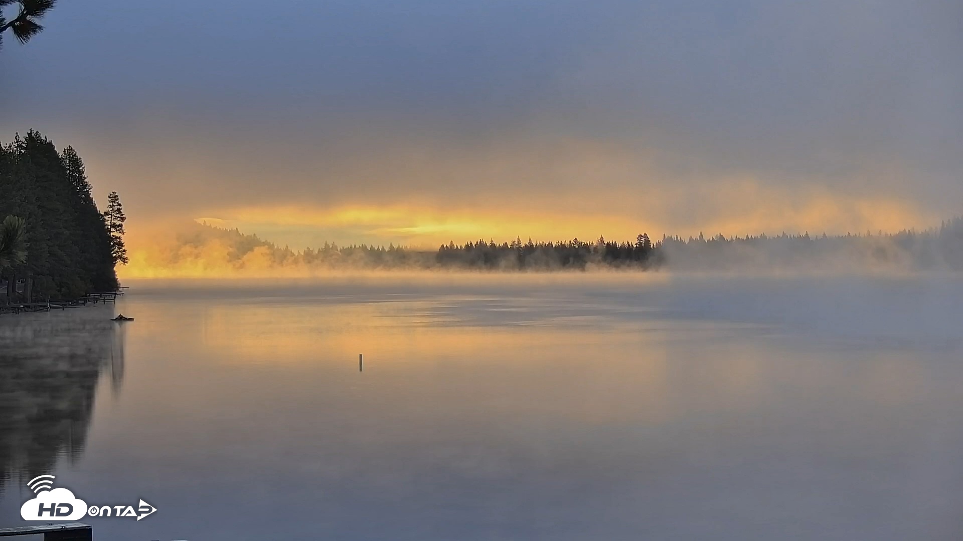 Snapshot of Donner Lake and Village Live Webcam taken Oct 18, 2025, 7:37am PDT