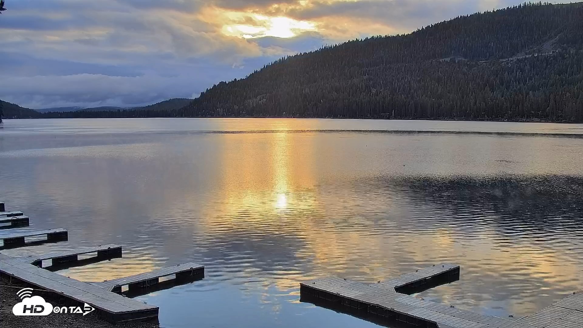 Snapshot of Donner Lake and Village Live Webcam taken Oct 23, 2026, 7:54am PDT