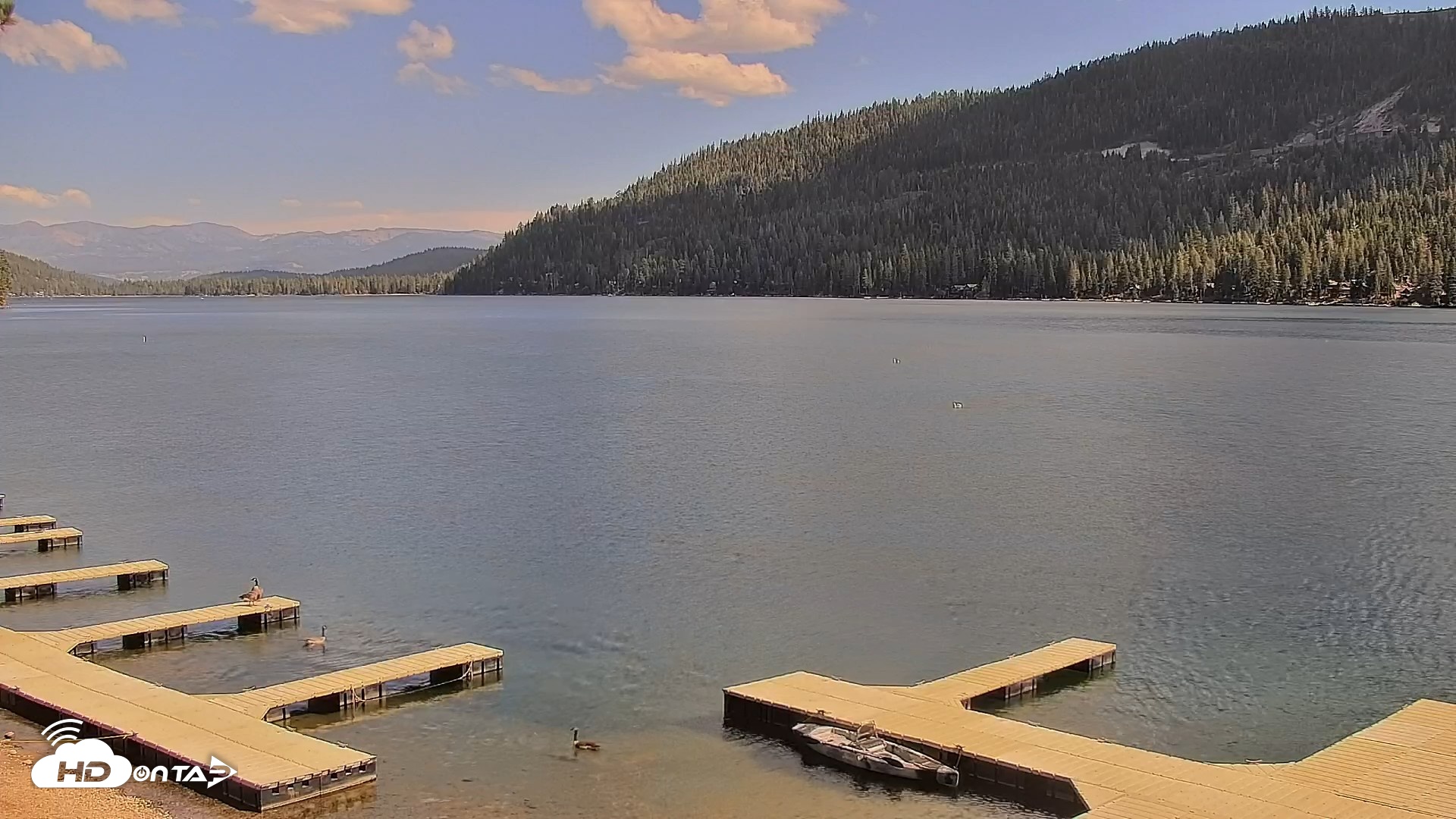 Snapshot of Donner Lake and Village Live Webcam taken Sep 16, 2026, 2:27pm PDT