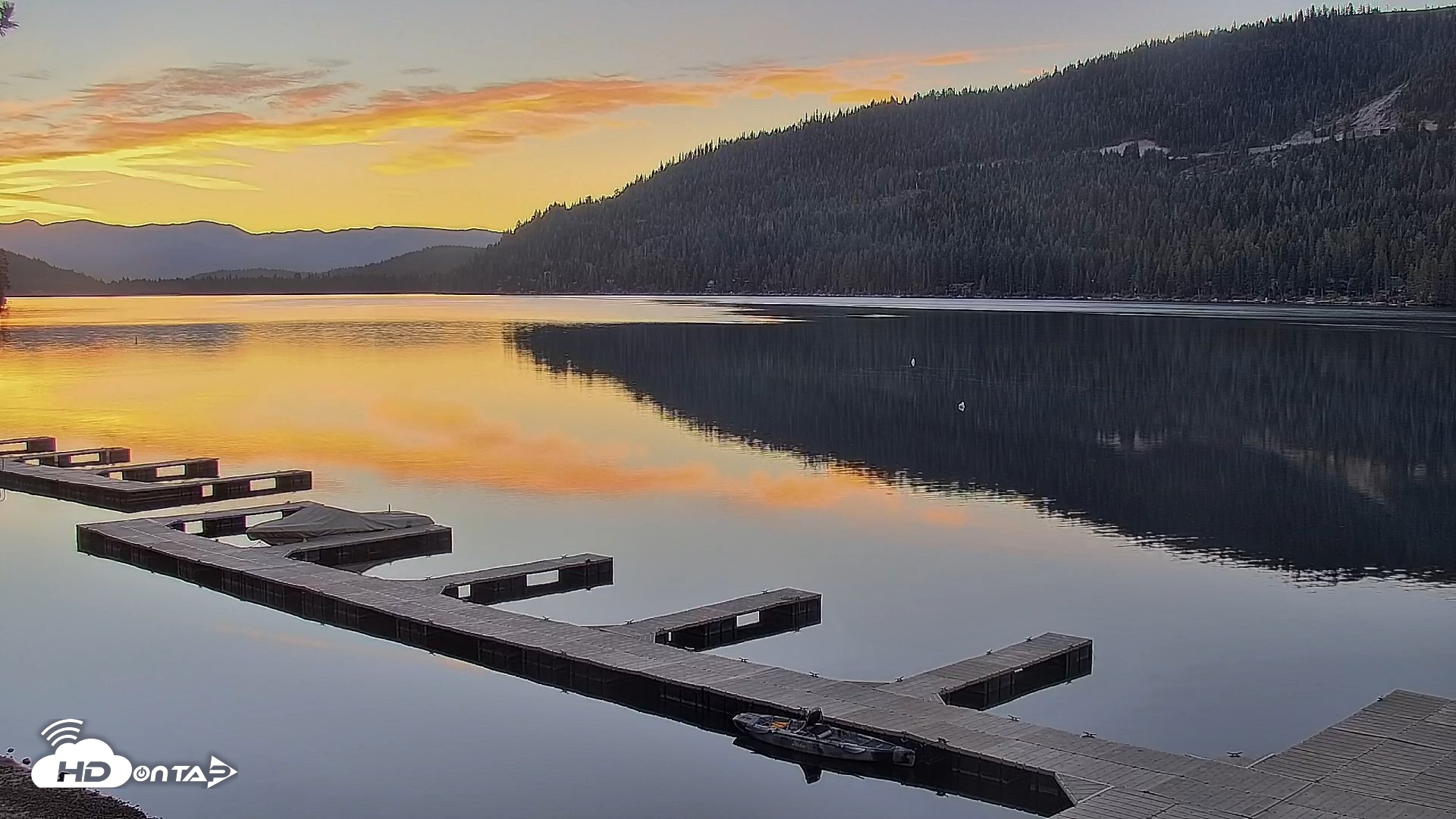 Snapshot of Donner Lake and Village Live Webcam taken Sep 9, 2026, 6:33am PDT