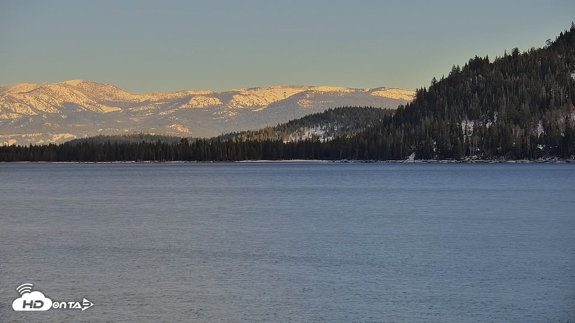 Snapshot of Donner Lake and Village Live Webcam taken Feb 15, 2026, 4:11pm PST