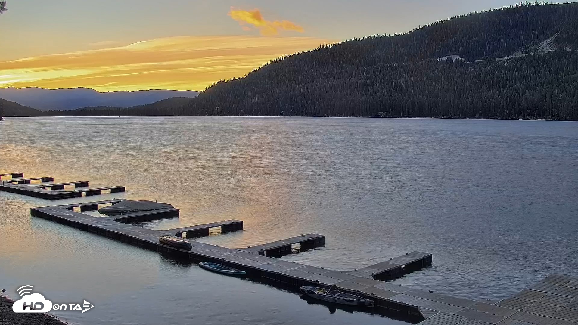 Snapshot of Donner Lake and Village Live Webcam taken Sep 13, 2026, 6:48am PDT