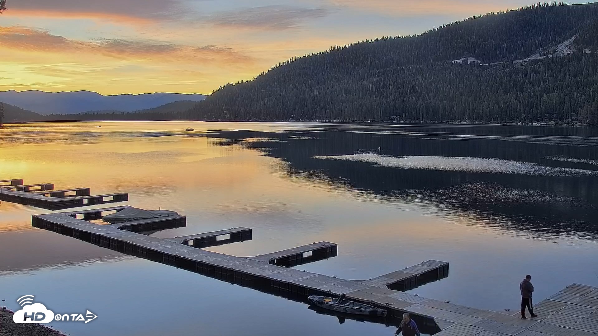Snapshot of Donner Lake and Village Live Webcam taken Sep 12, 2026, 6:38am PDT
