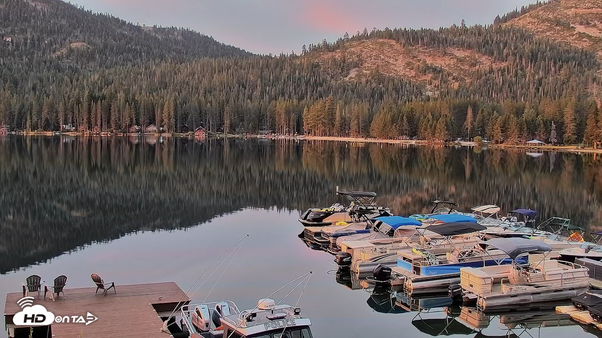Snapshot of Donner Lake and Village Live Webcam taken Aug 25, 2026, 6:16am PDT