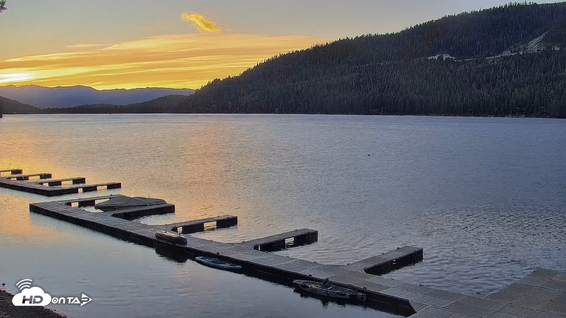 Snapshot of Donner Lake and Village Live Webcam taken Sep 13, 2026, 6:49am PDT