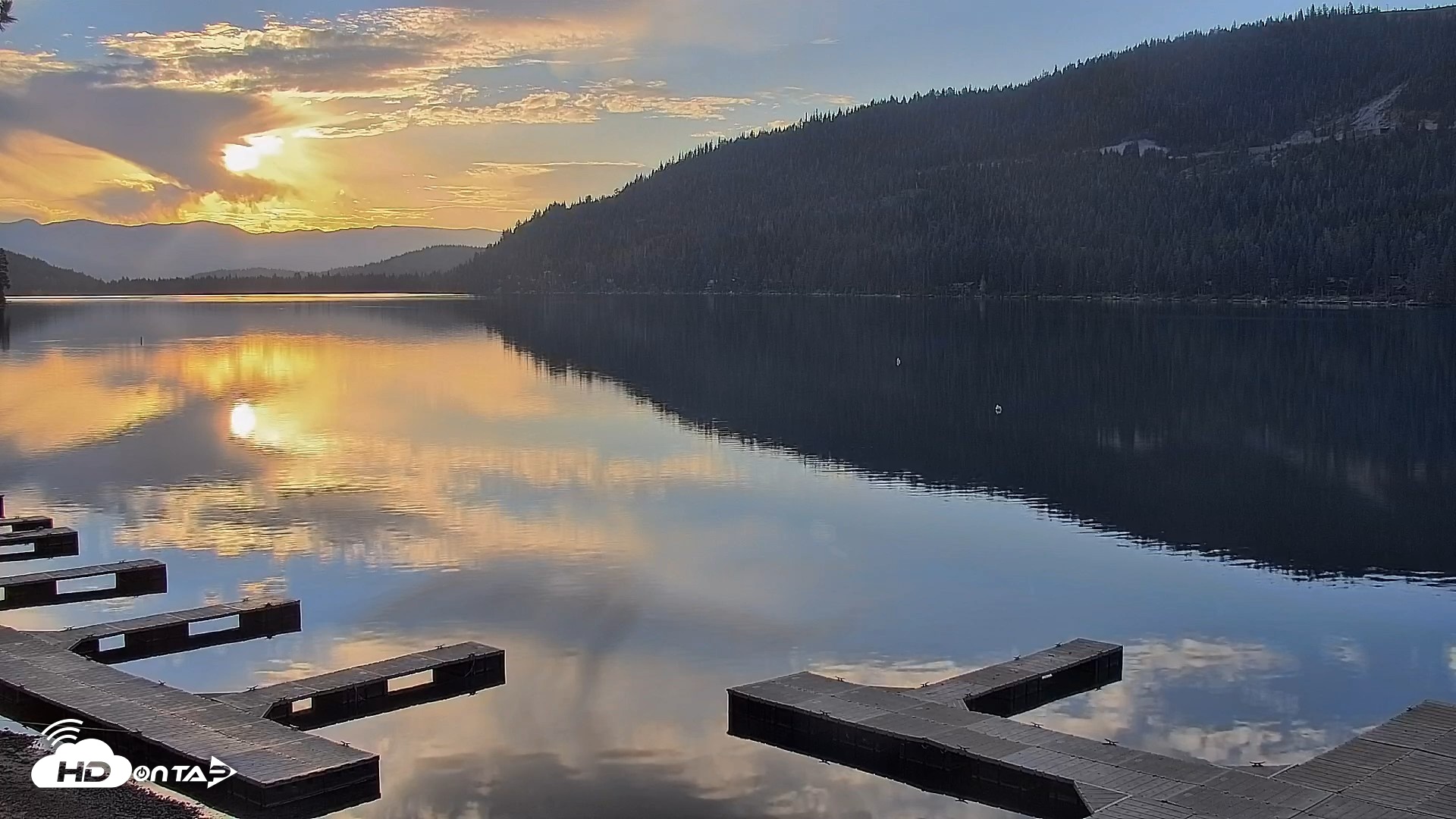 Snapshot of Donner Lake and Village Live Webcam taken Sep 21, 2026, 7:16am PDT