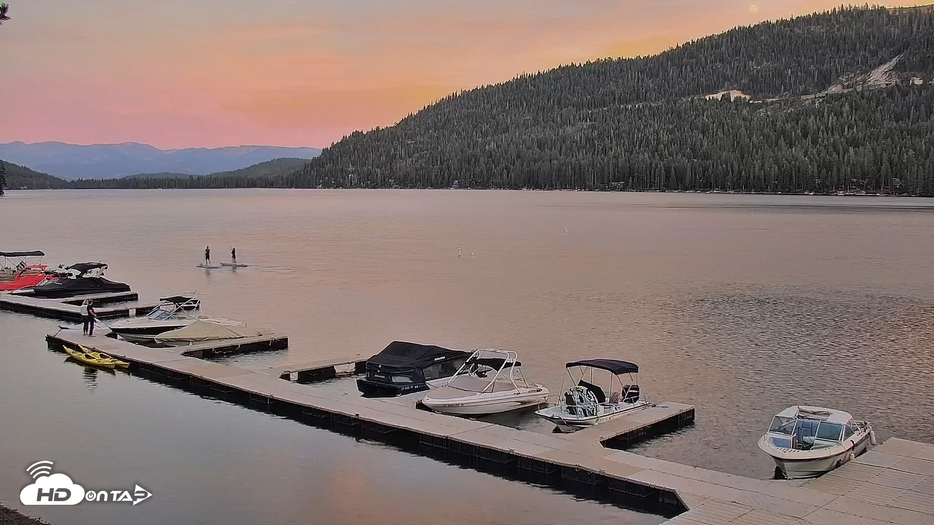 Snapshot of Donner Lake and Village Live Webcam taken Aug 25, 2026, 7:46pm PDT