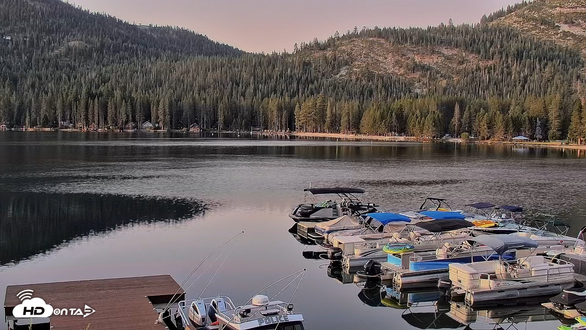 Snapshot of Donner Lake and Village Live Webcam taken Sep 9, 2026, 6:24am PDT