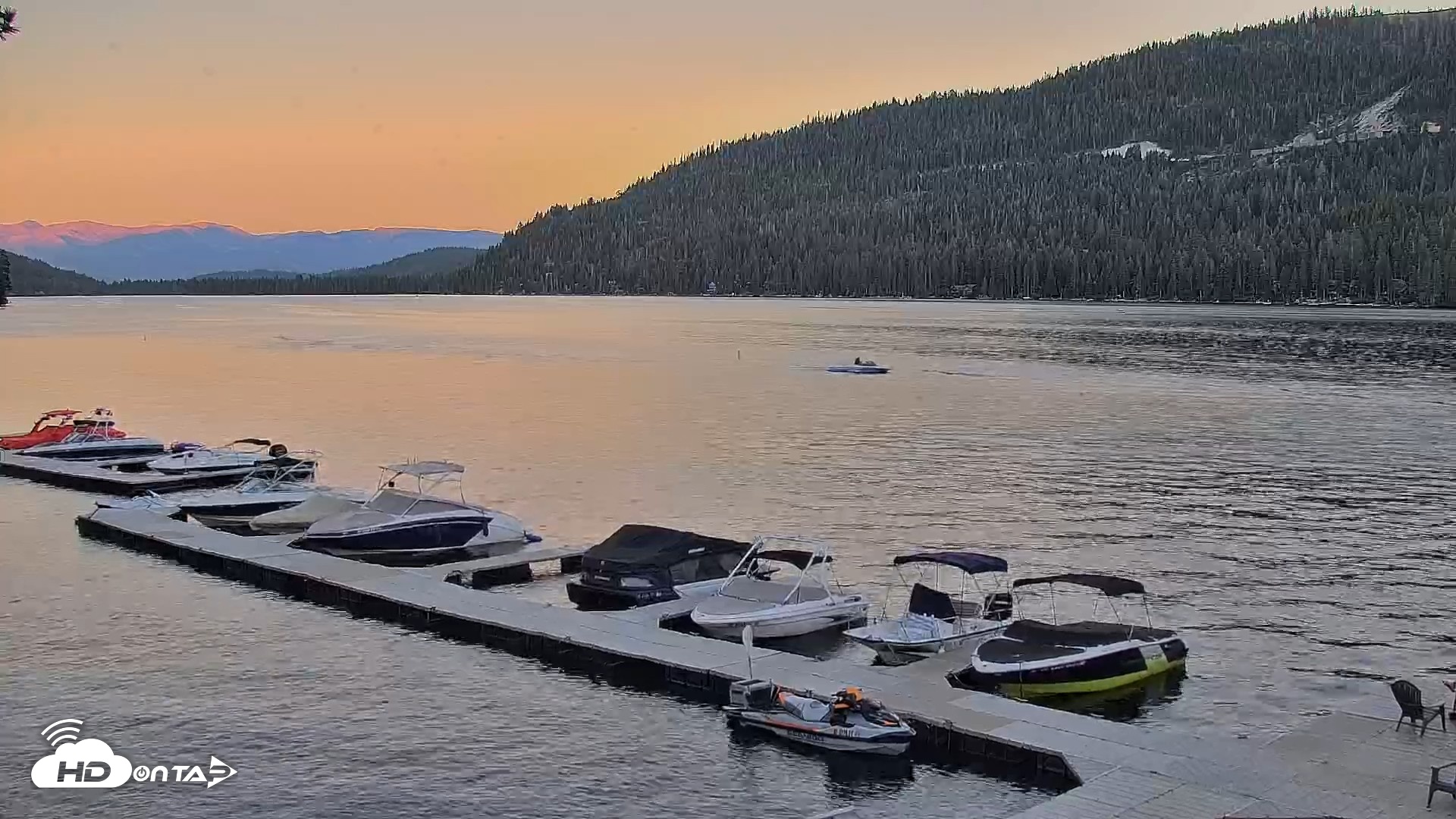 Snapshot of Donner Lake and Village Live Webcam taken Jul 31, 2026, 8:14pm PDT