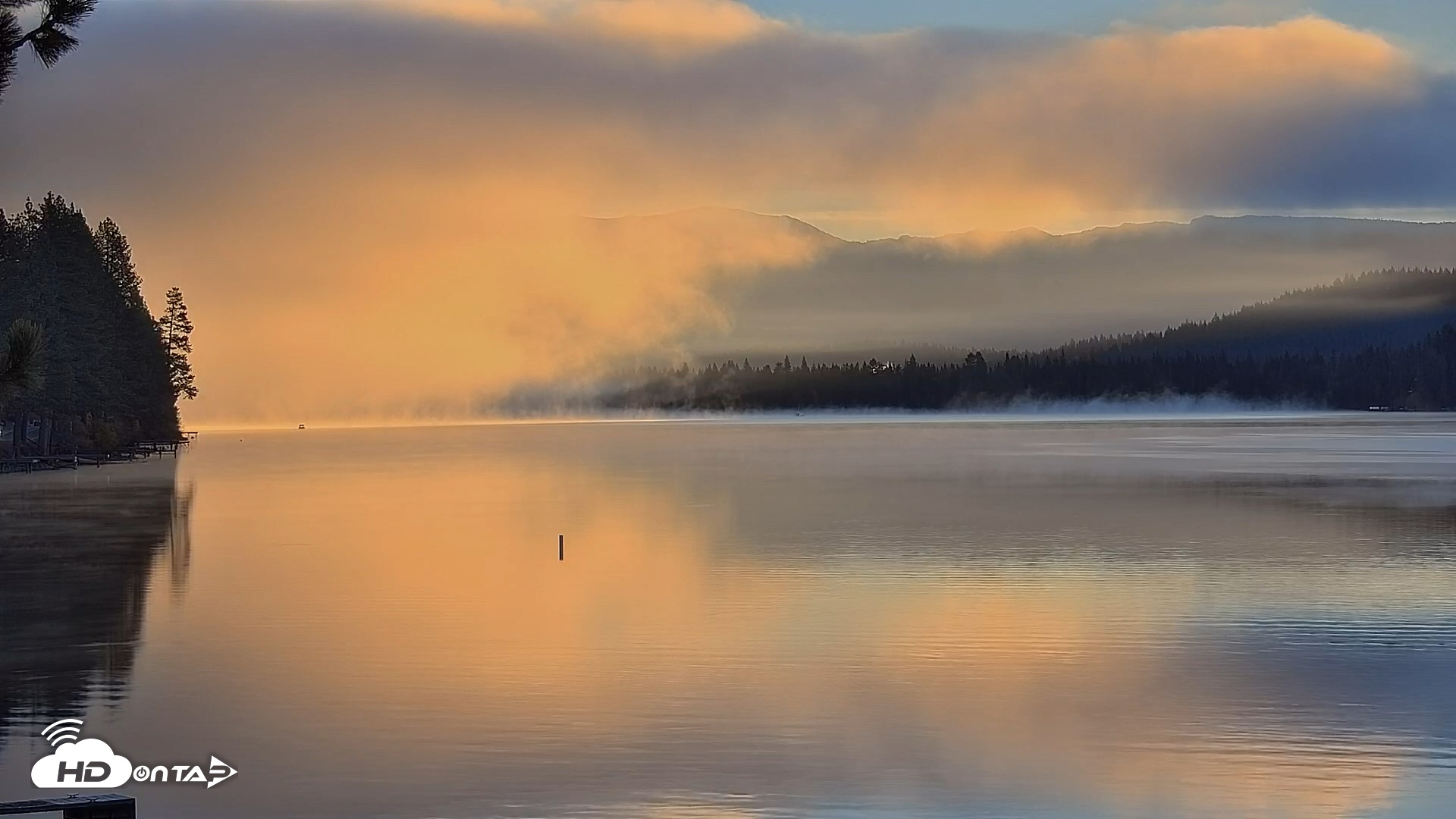 Snapshot of Donner Lake and Village Live Webcam taken Nov 1, 2025, 7:47am PDT