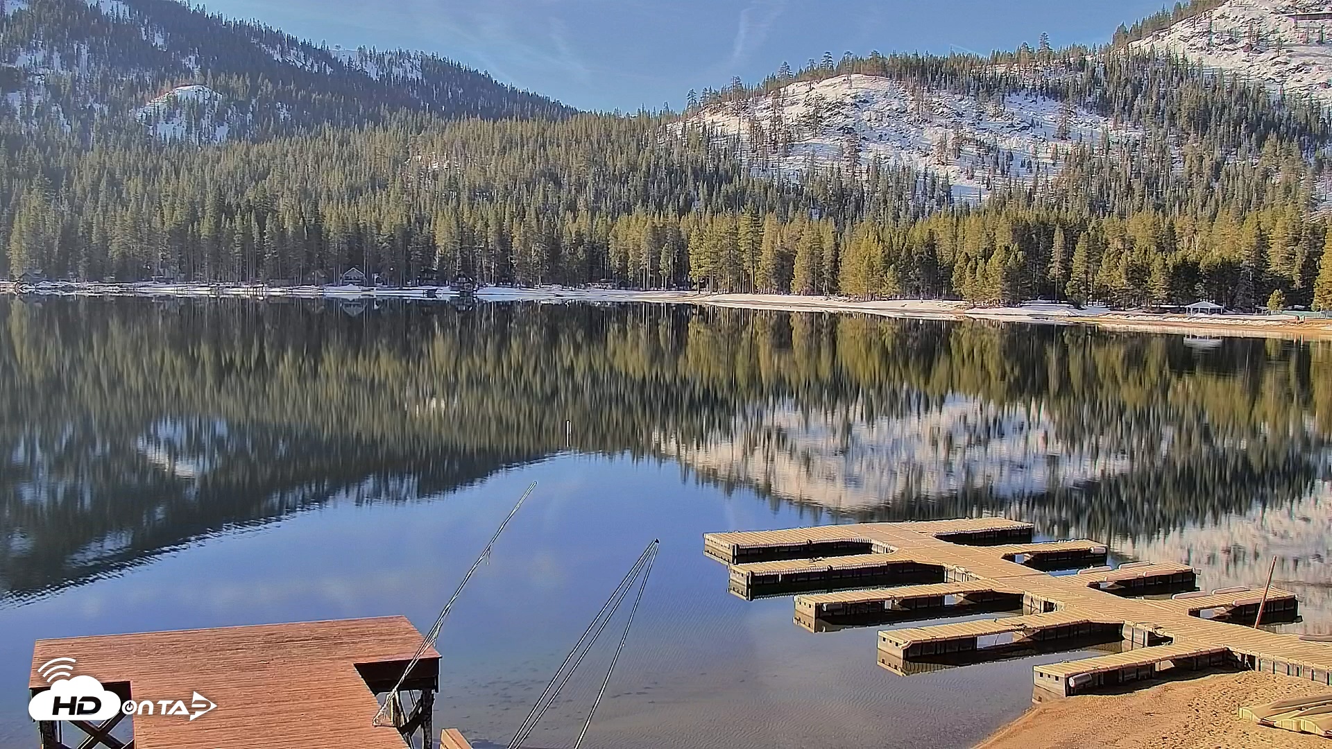 Snapshot of Donner Lake and Village Live Webcam taken Mar 9, 2026, 9:07am PDT