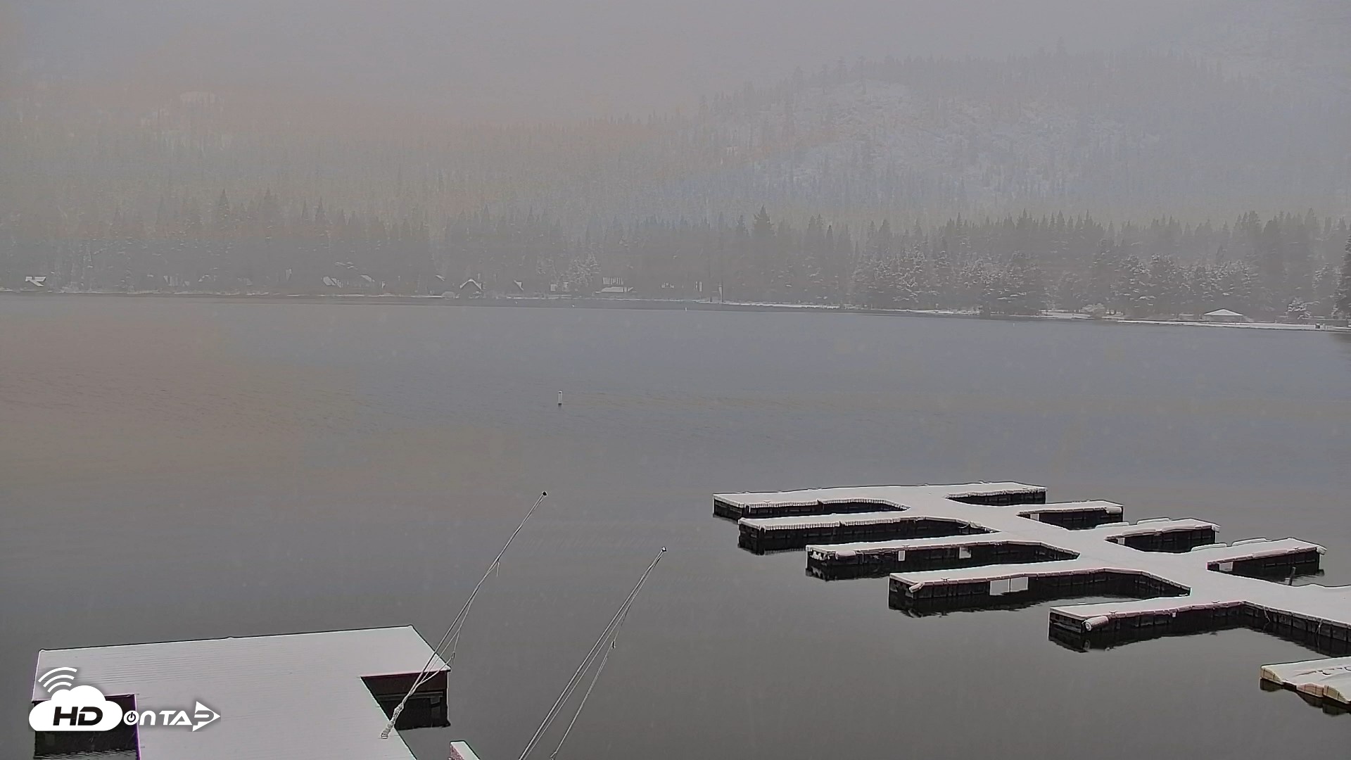 Snapshot of Donner Lake and Village Live Webcam taken Apr 22, 2026, 6:39am PDT