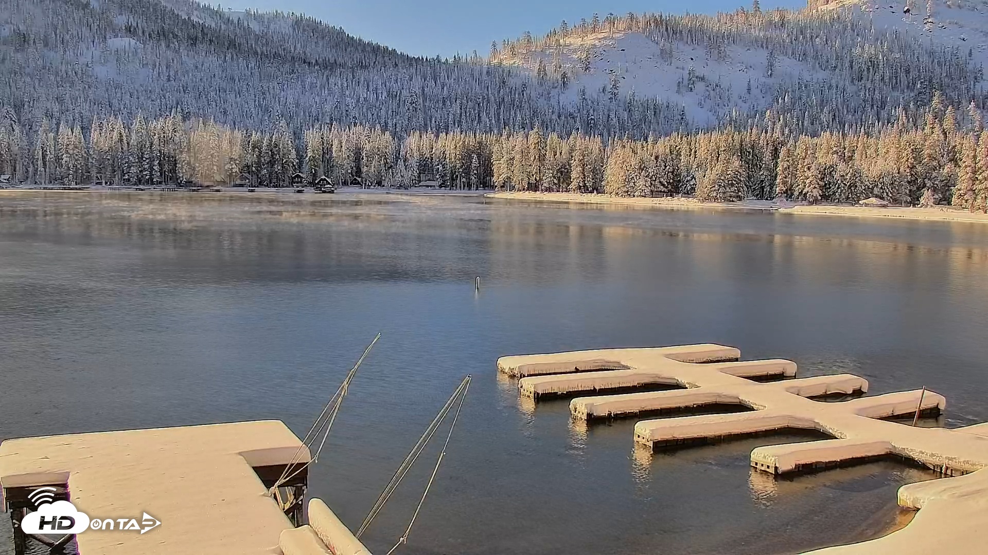 Snapshot of Donner Lake and Village Live Webcam taken Dec 27, 2025, 9:04am PST