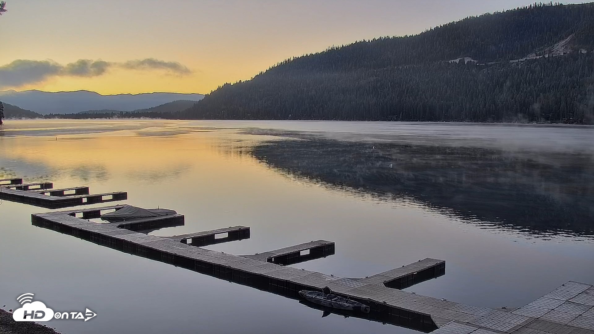 Snapshot of Donner Lake and Village Live Webcam taken Sep 8, 2026, 6:29am PDT