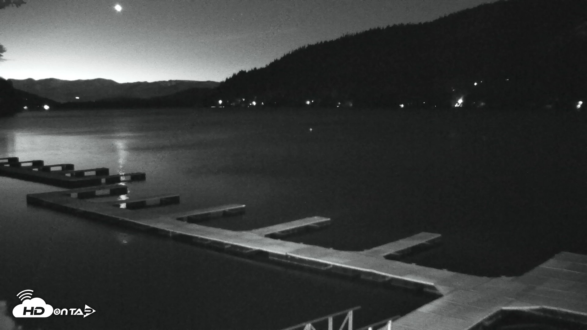 Snapshot of Donner Lake and Village Live Webcam taken May 12, 2025, 4:44am PDT