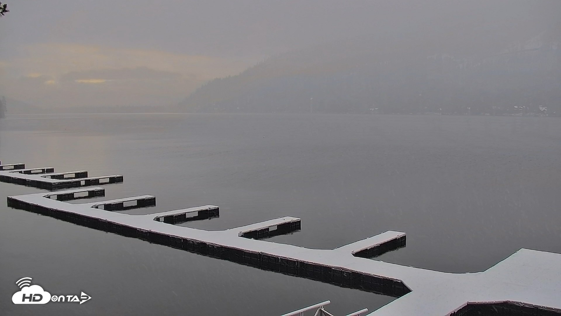 Snapshot of Donner Lake and Village Live Webcam taken Apr 22, 2026, 6:40am PDT