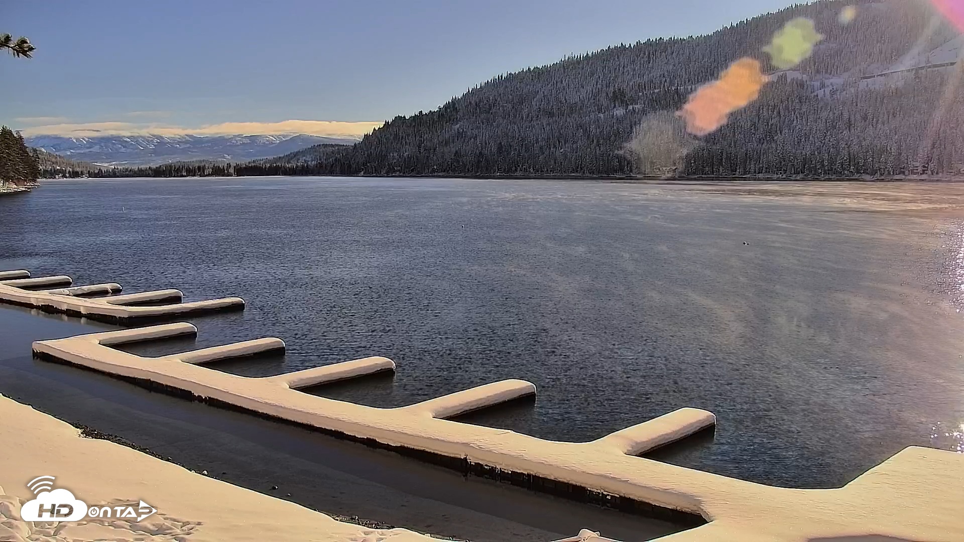 Snapshot of Donner Lake and Village Live Webcam taken Dec 27, 2025, 9:03am PST