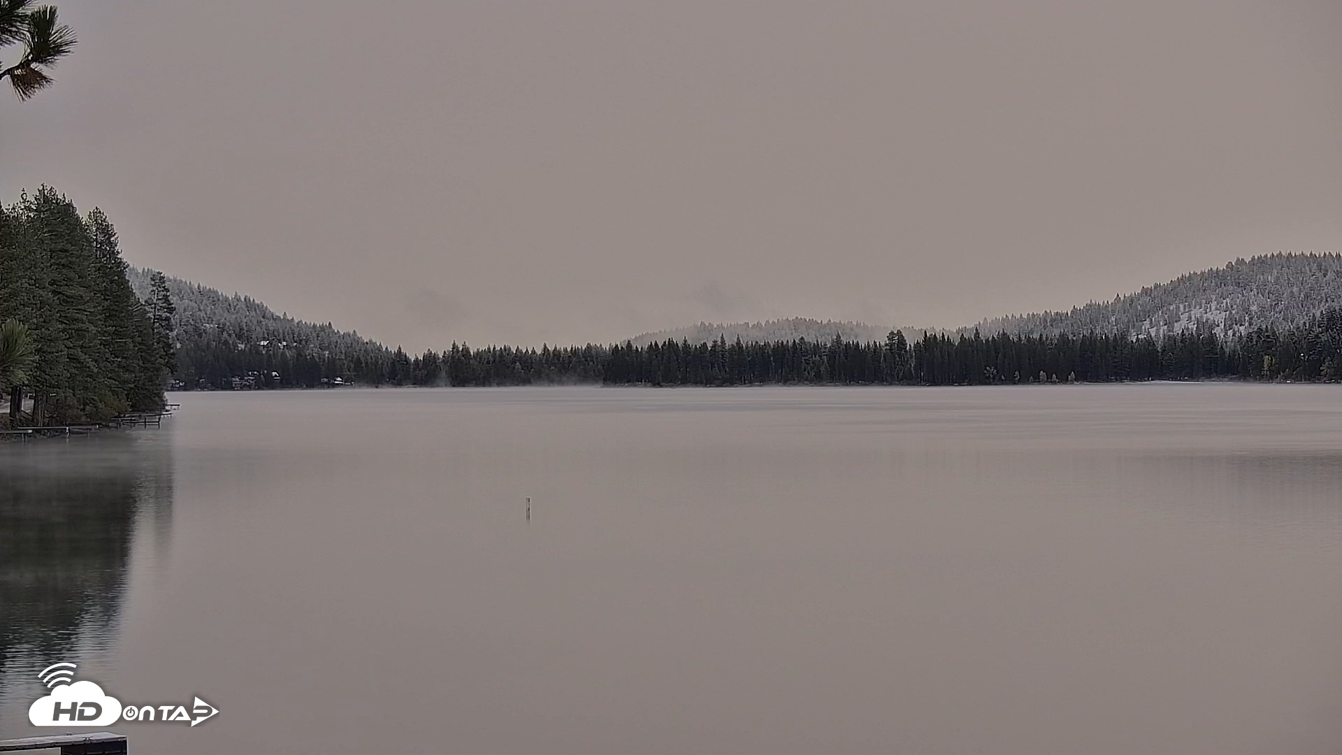 Snapshot of Donner Lake and Village Live Webcam taken Oct 15, 2025, 8:02am PDT