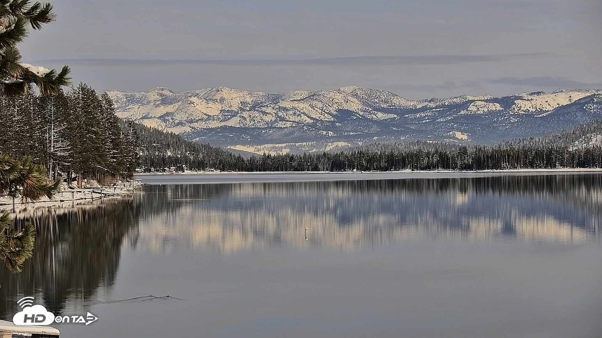 Snapshot of Donner Lake and Village Live Webcam taken Feb 15, 2025, 1:47pm PST