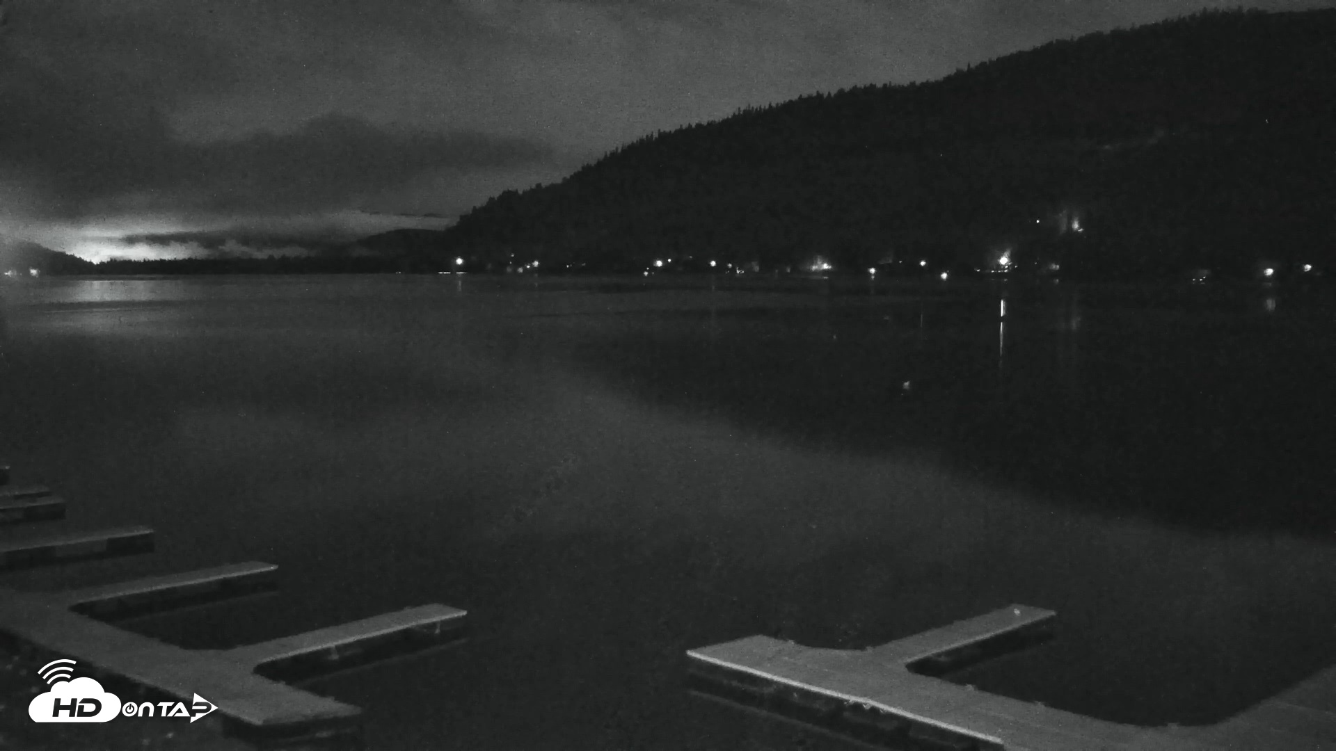 Snapshot of Donner Lake and Village Live Webcam taken Oct 21, 2026, 10:26pm PDT