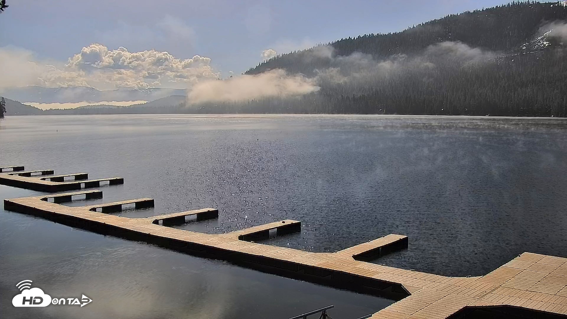 Snapshot of Donner Lake and Village Live Webcam taken Apr 28, 2026, 9:20am PDT