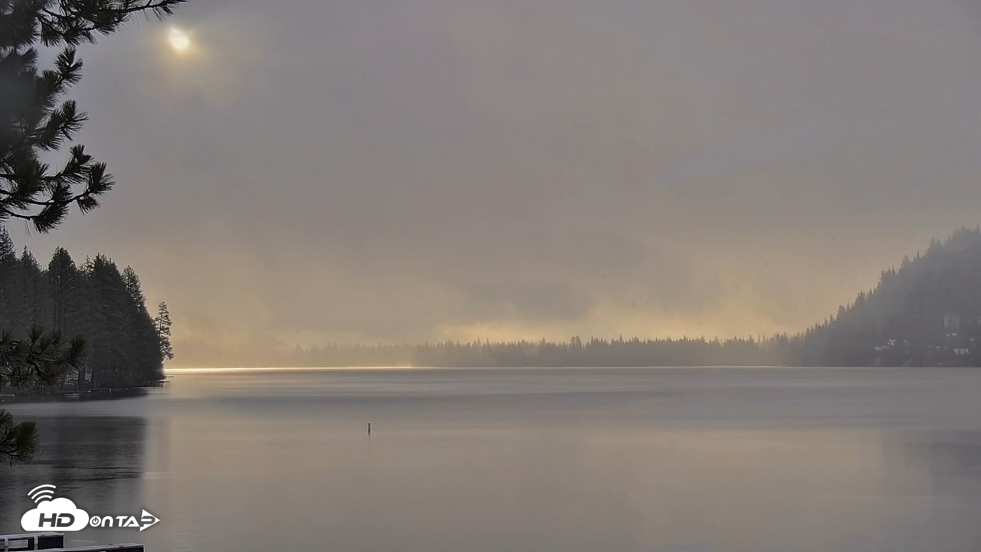 Snapshot of Donner Lake and Village Live Webcam taken Apr 11, 2026, 7:15am PDT