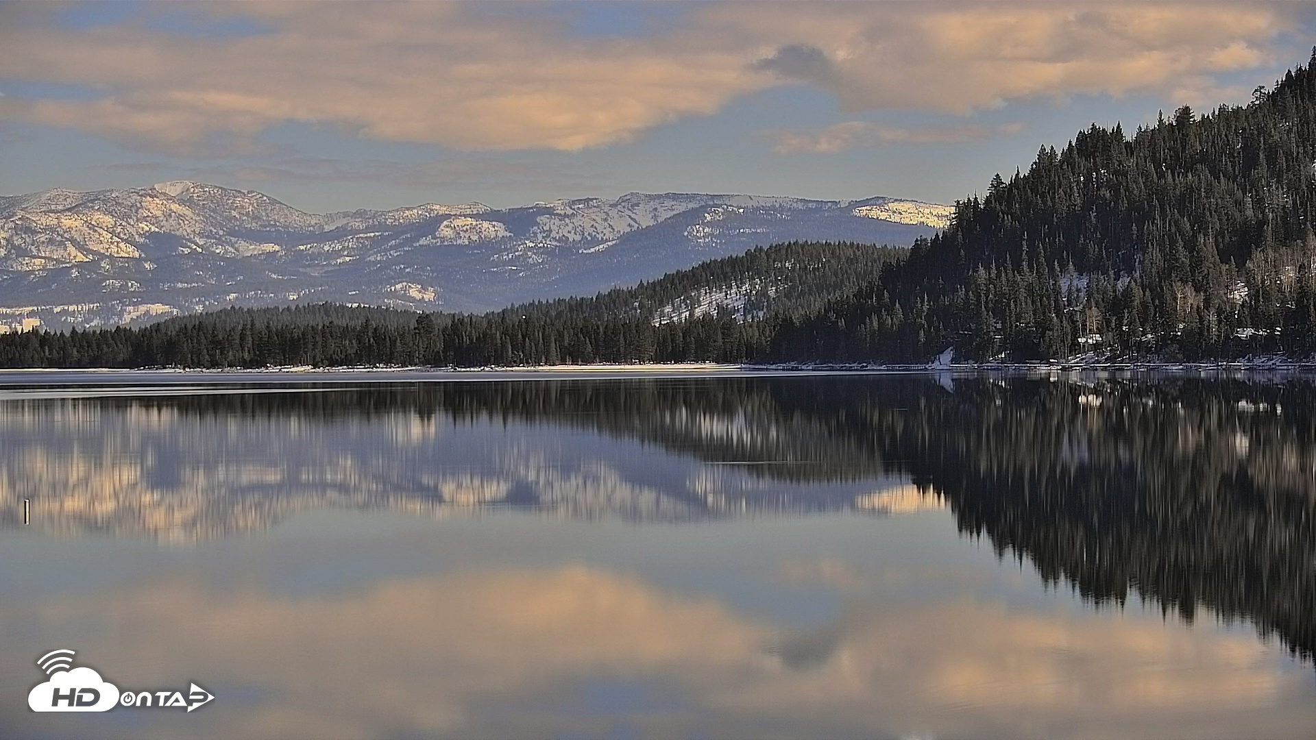 Snapshot of Donner Lake and Village Live Webcam taken Jan 23, 2026, 12:45pm PST