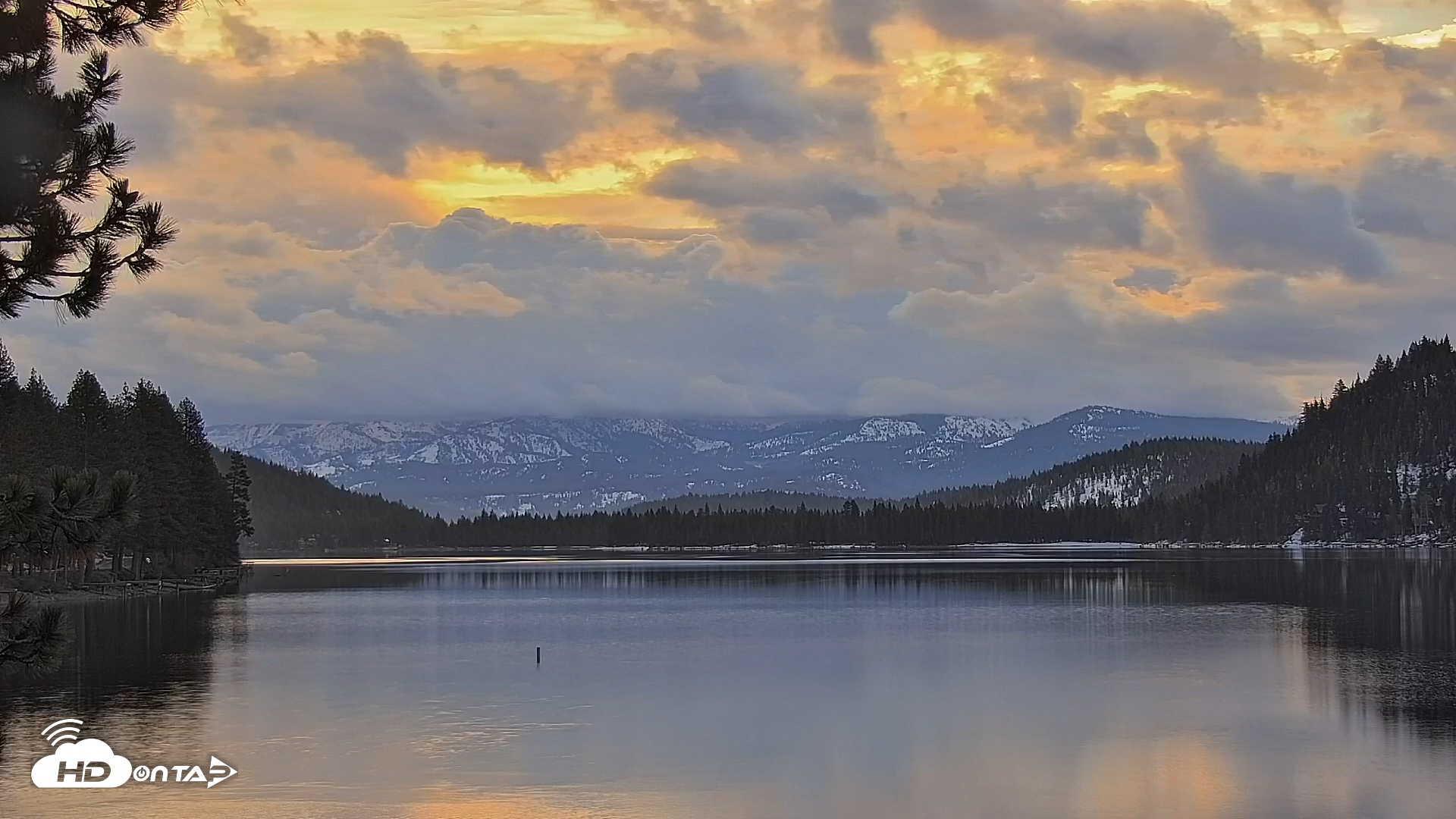 Snapshot of Donner Lake and Village Live Webcam taken Mar 1, 2026, 6:44am PST
