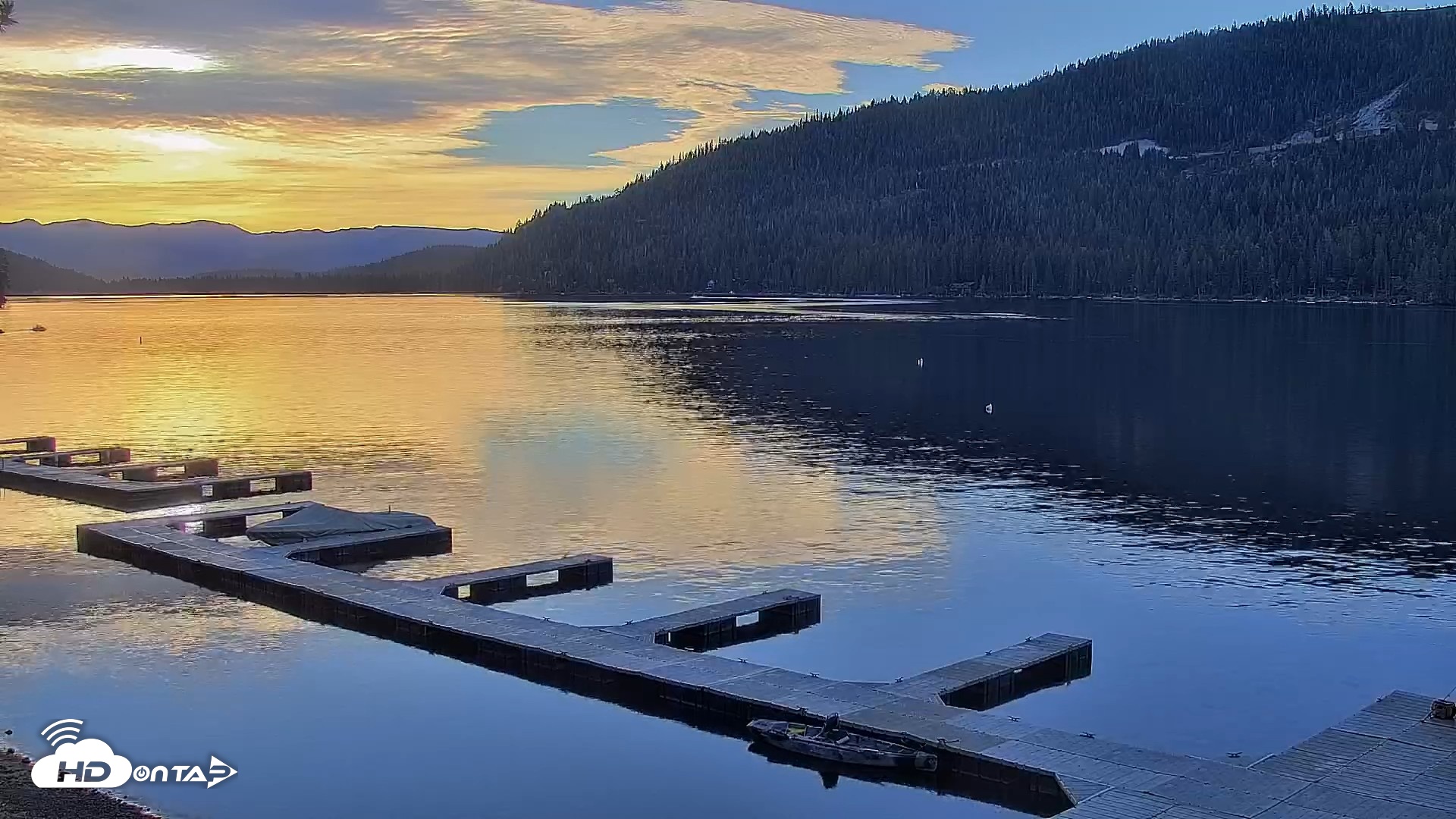 Snapshot of Donner Lake and Village Live Webcam taken Sep 12, 2026, 7:25am PDT