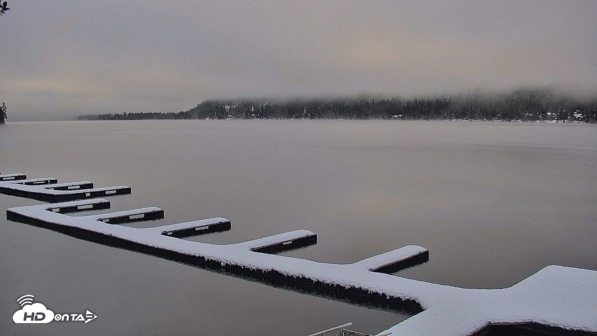 Snapshot of Donner Lake and Village Live Webcam taken Apr 14, 2026, 7:10am PDT