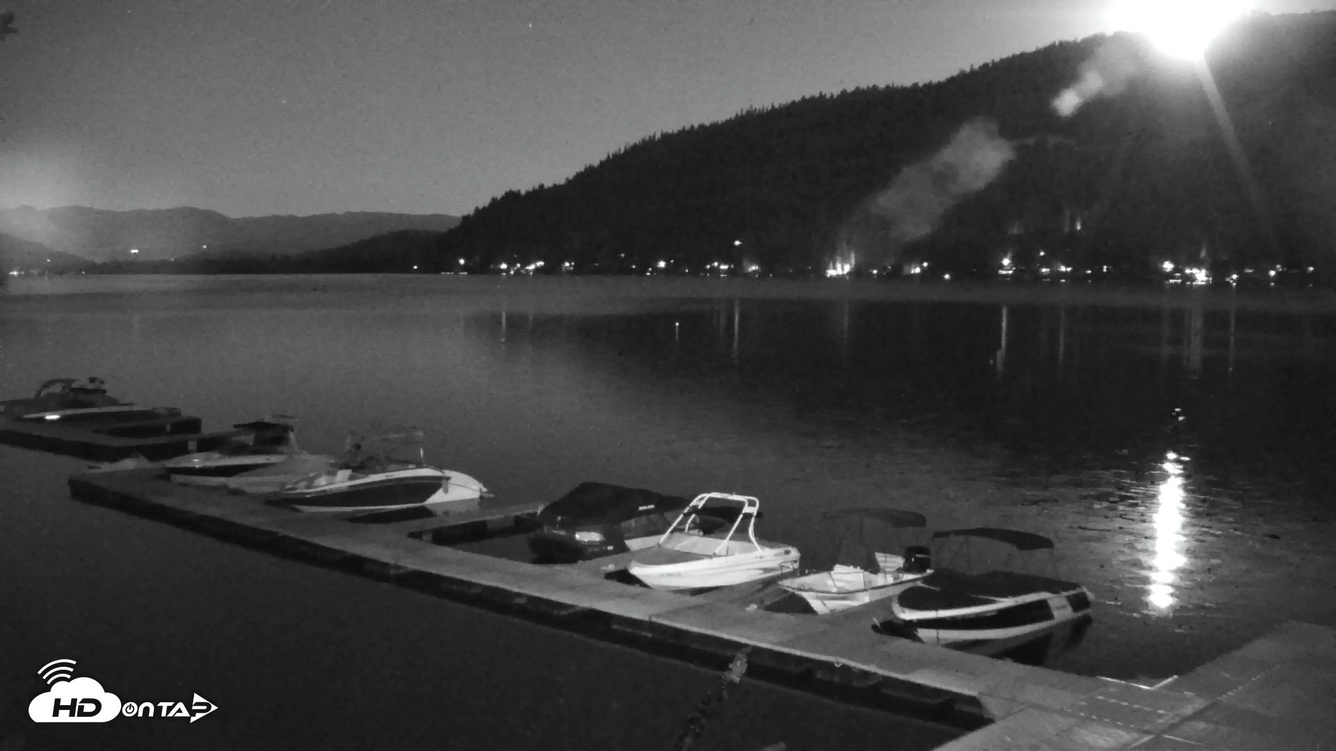 Snapshot of Donner Lake and Village Live Webcam taken Jul 28, 2026, 9:15pm PDT
