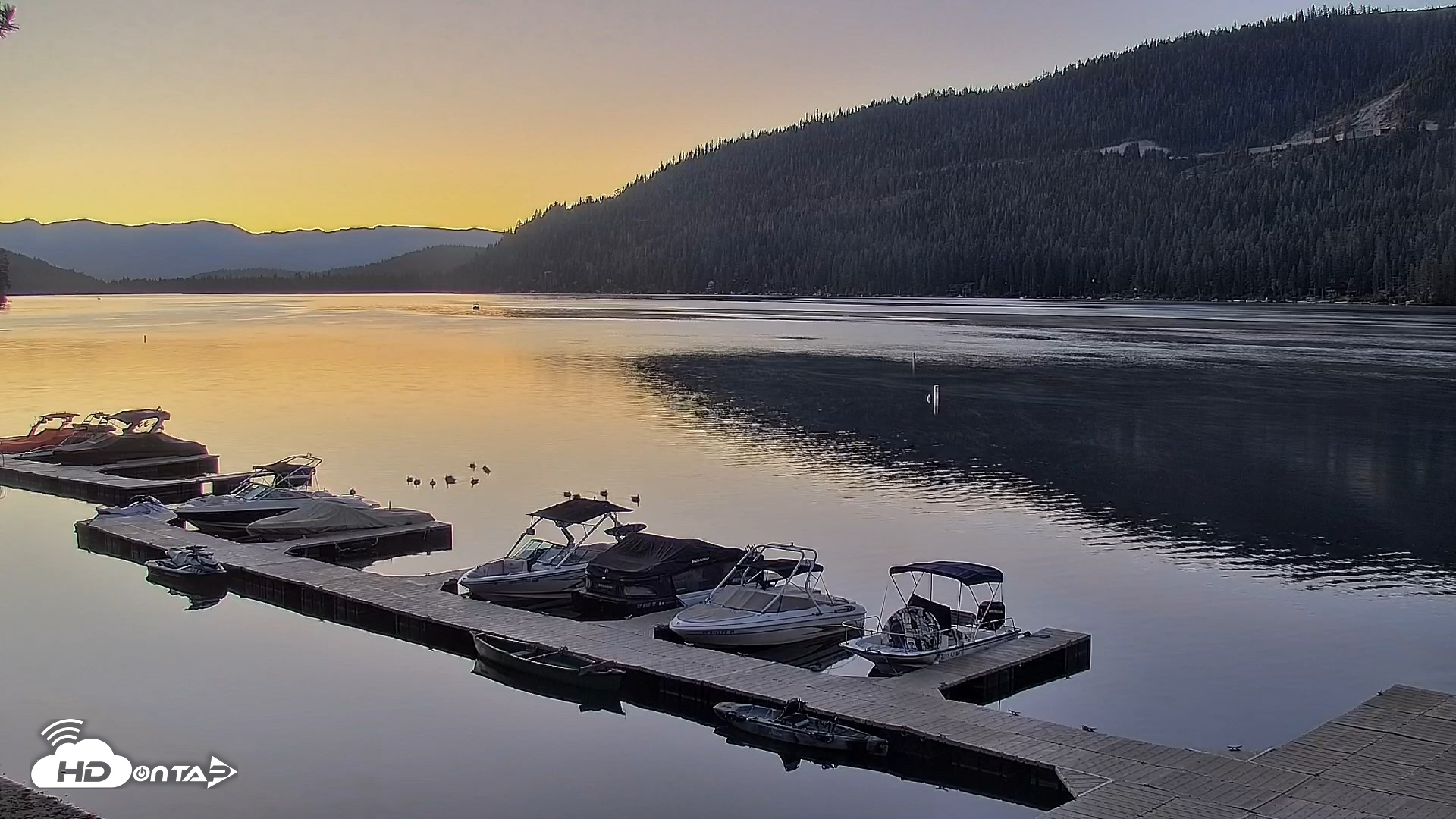 Snapshot of Donner Lake and Village Live Webcam taken Aug 30, 2026, 6:15am PDT