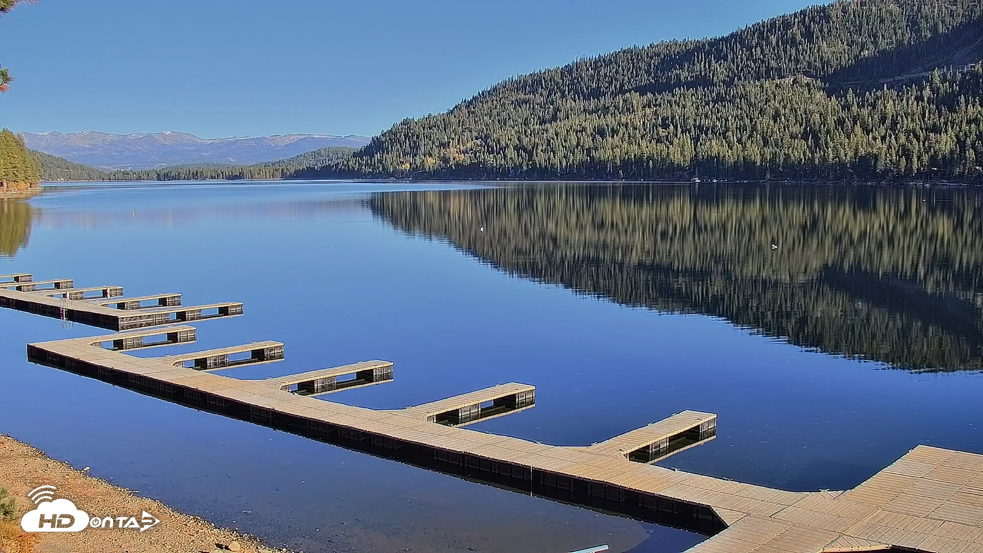 Snapshot of Donner Lake and Village Live Webcam taken Oct 27, 2025, 4:28pm PDT