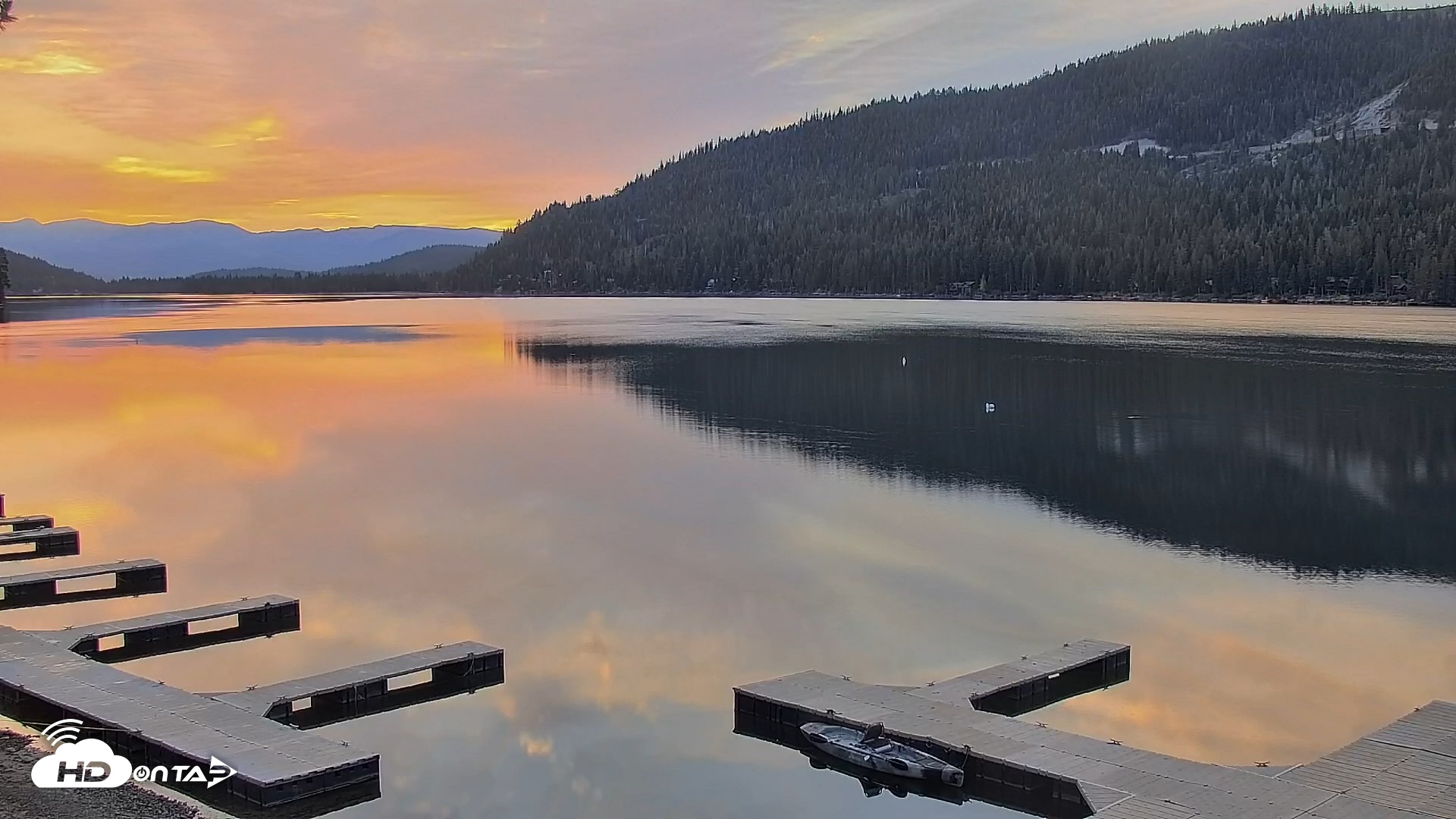 Snapshot of Donner Lake and Village Live Webcam taken Sep 20, 2026, 6:52am PDT
