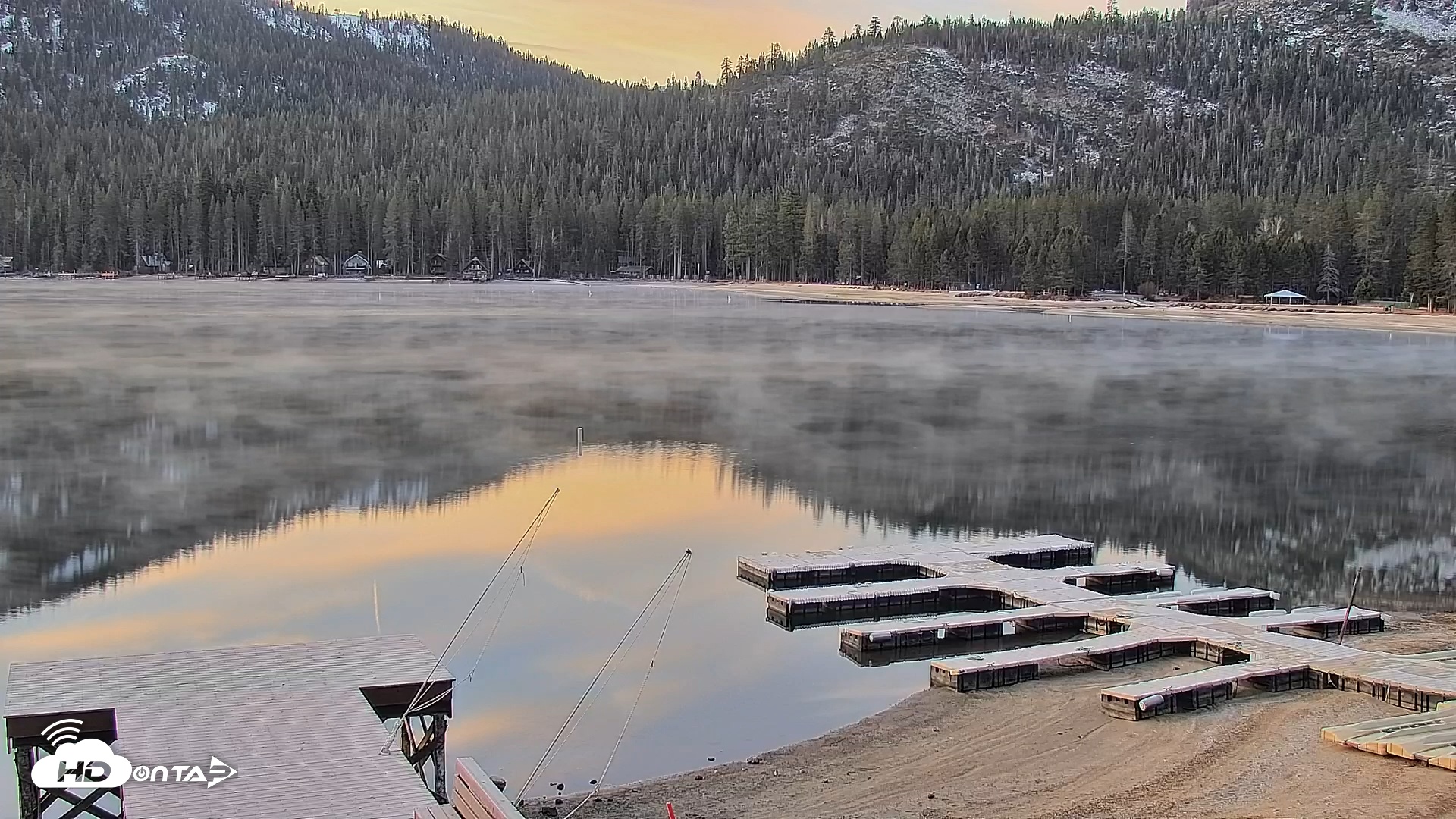 Snapshot of Donner Lake and Village Live Webcam taken Nov 27, 2025, 7:10am PST