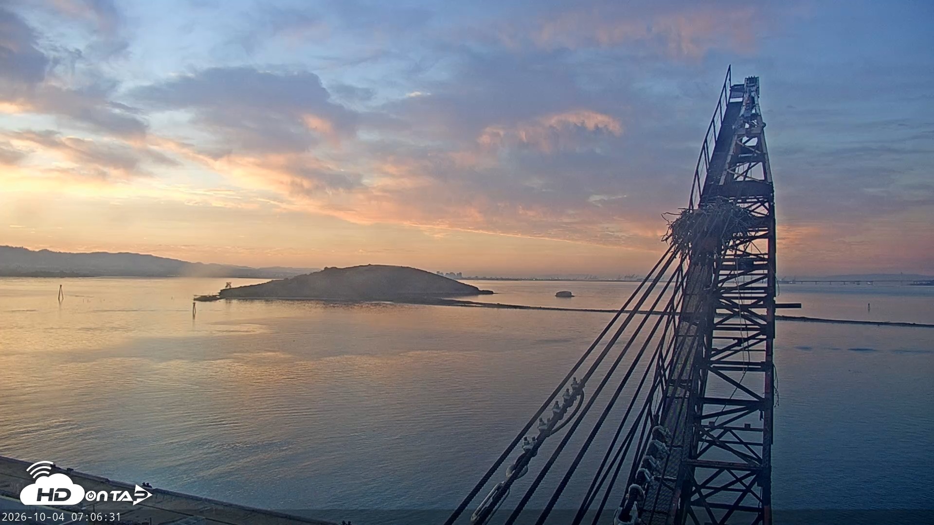 Snapshot of San Francisco Bay Osprey Nest Live Webcam taken Oct 4, 2026, 7:07am PDT