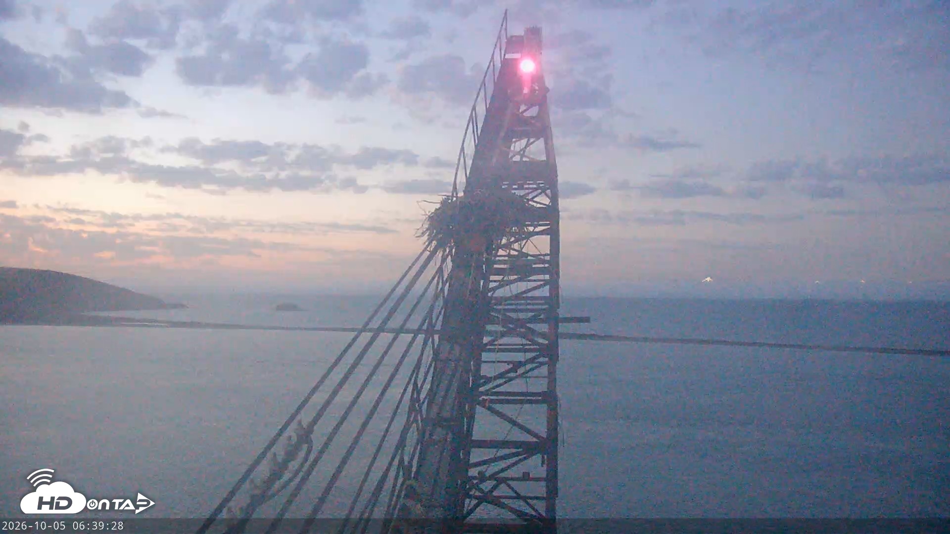 Snapshot of San Francisco Bay Osprey Nest Live Webcam taken Oct 5, 2026, 6:40am PDT
