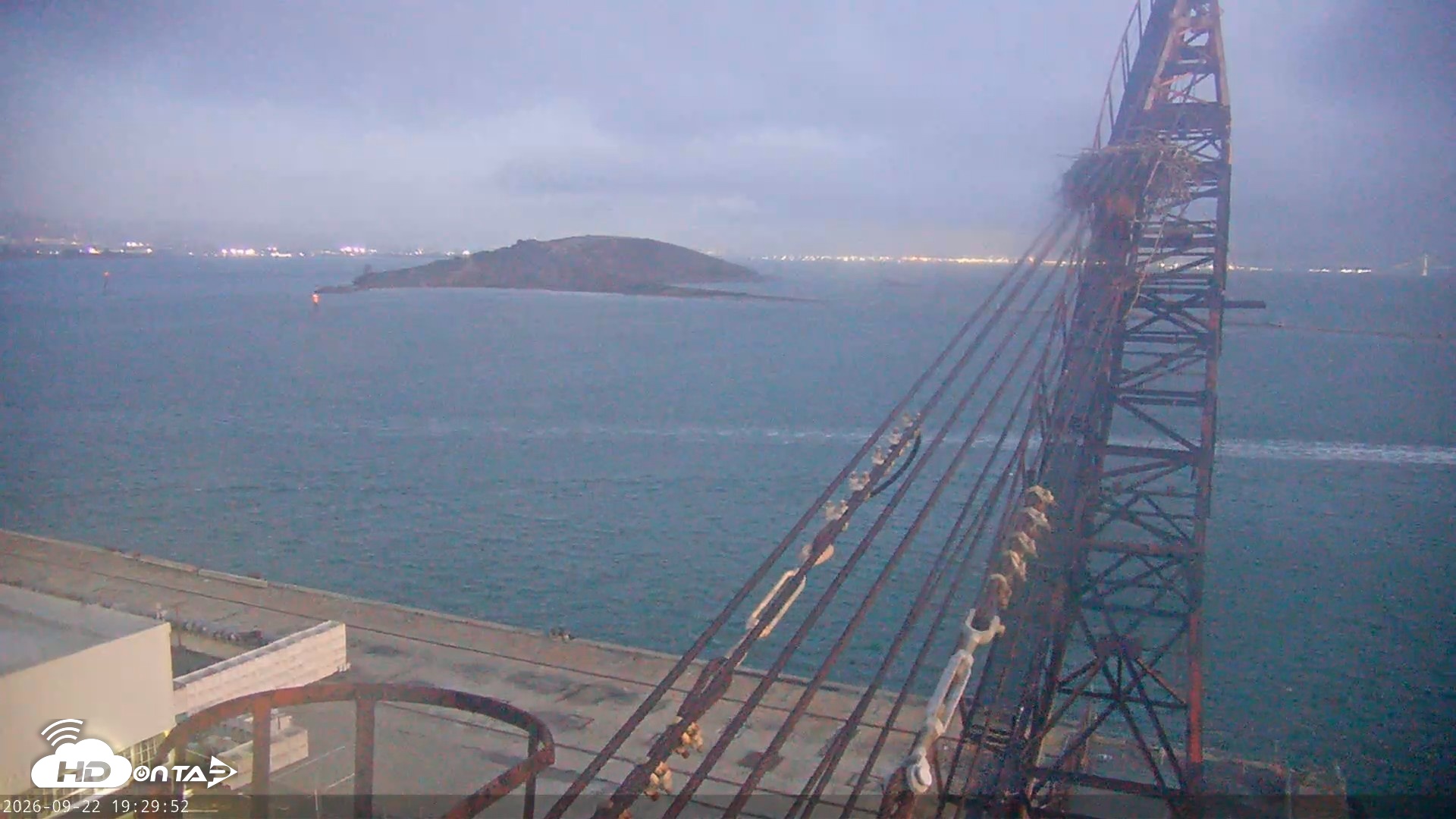Snapshot of San Francisco Bay Osprey Nest Live Webcam taken Sep 22, 2026, 7:30pm PDT