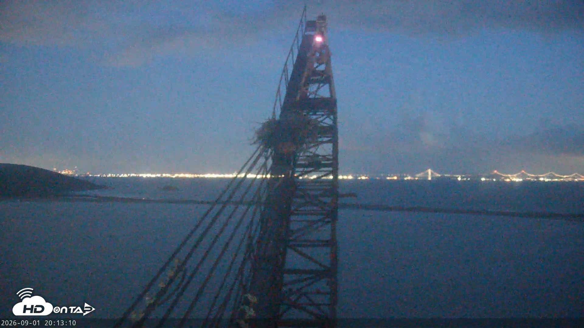 Snapshot of San Francisco Bay Osprey Nest Live Webcam taken Sep 1, 2026, 8:14pm PDT