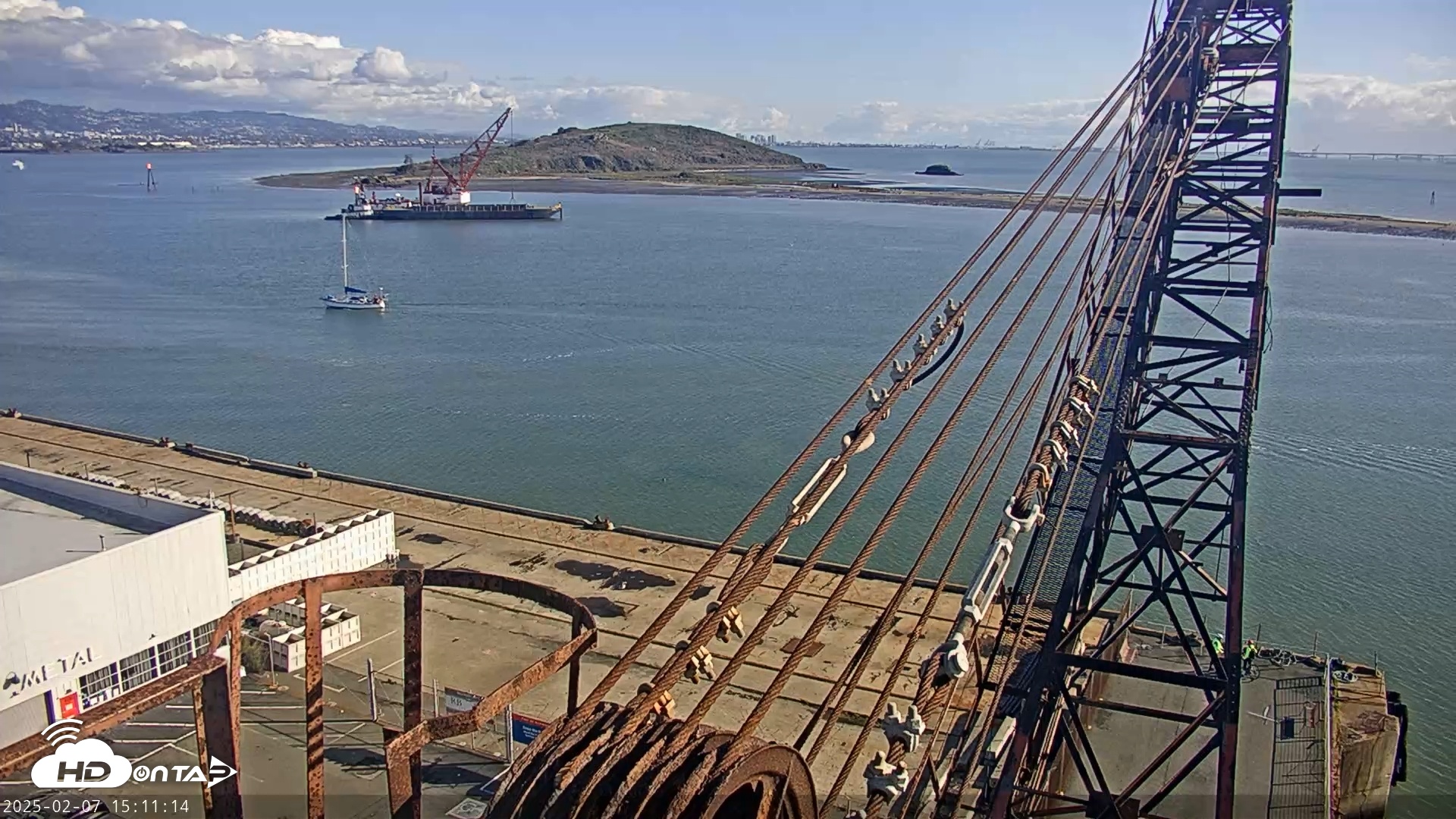 Snapshot of San Francisco Bay Osprey Nest Live Webcam taken Feb 7, 2025, 3:11pm PST